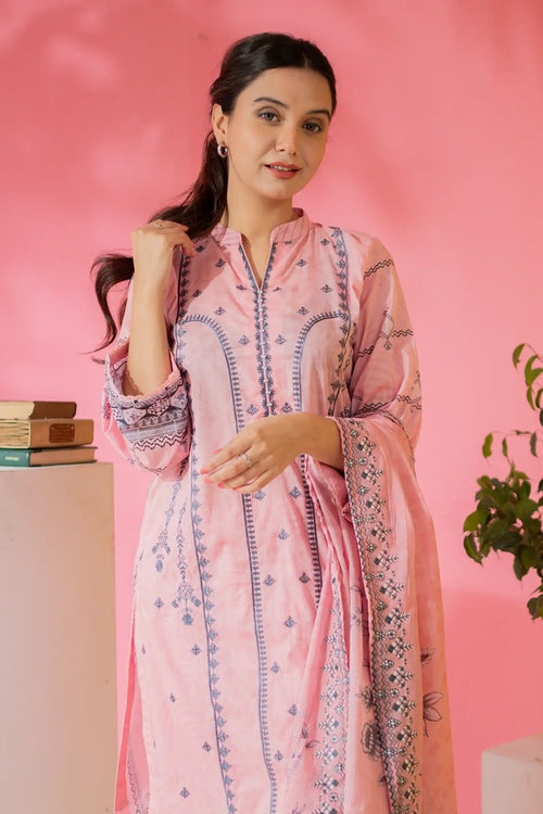 3 Piece - Embroidered Lawn - 8689