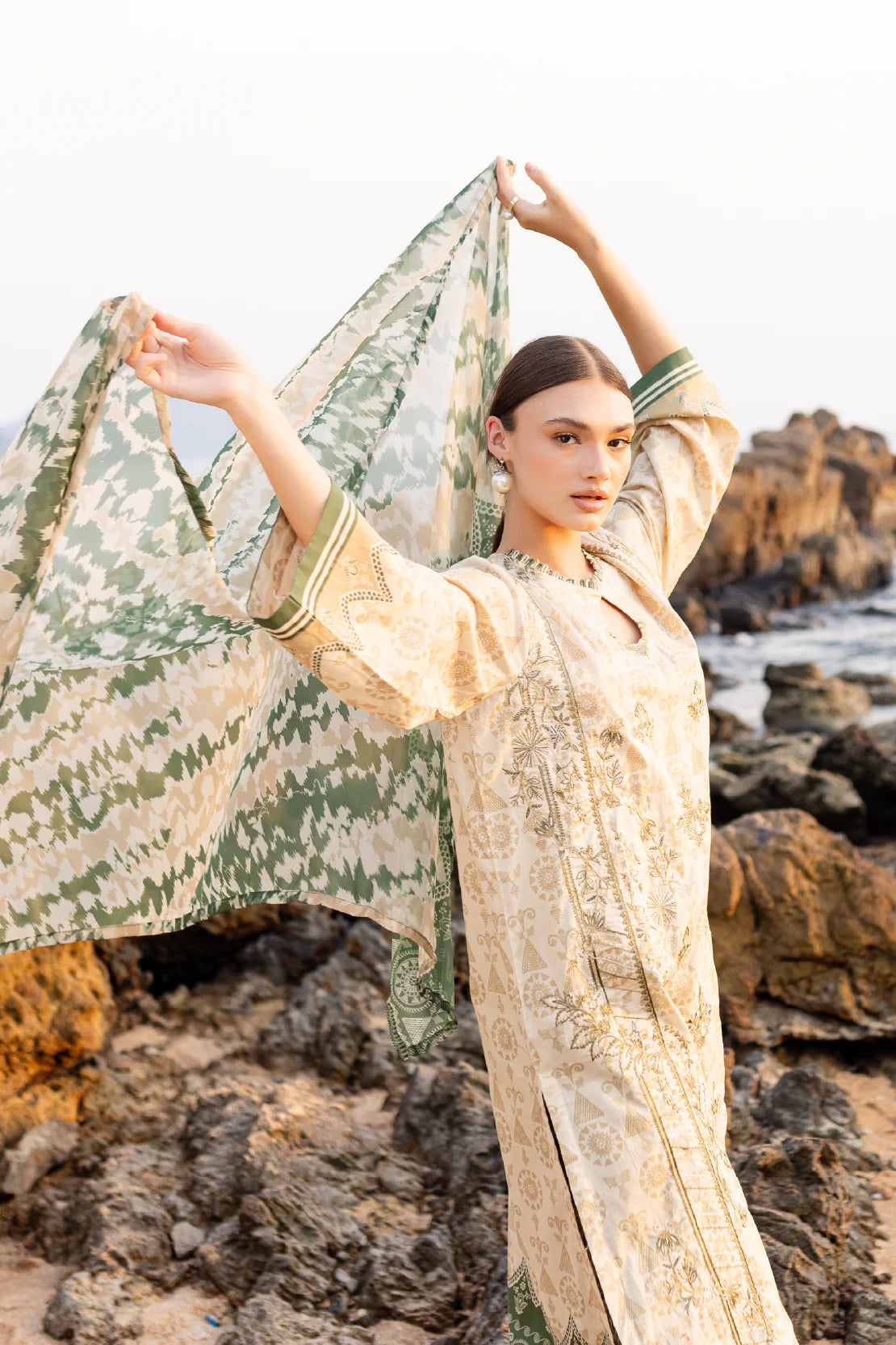 Rashid Textile | Tuscany Emnbroidered Lawn | 9171
