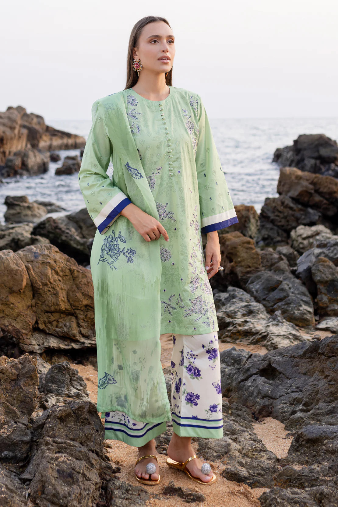 Rashid Textile | Tuscany Emnbroidered Lawn | 9172