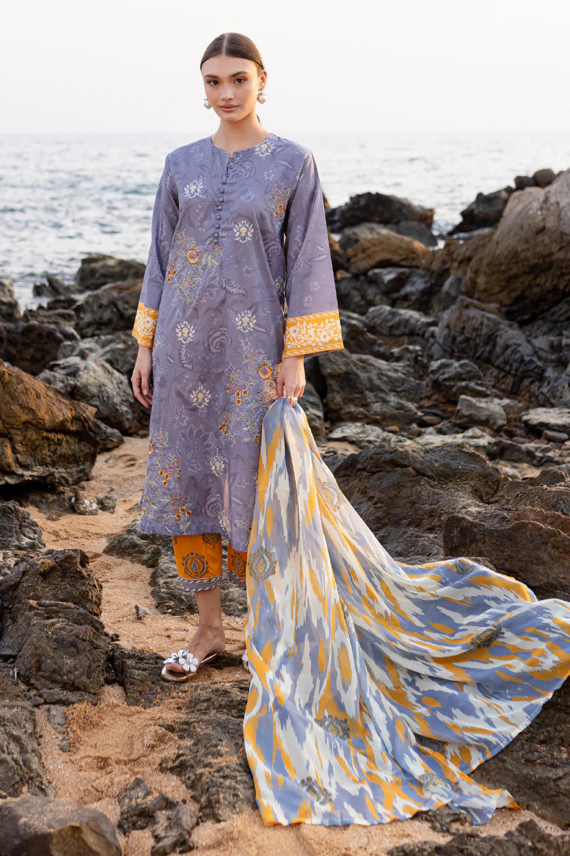 Rashid Textile | Tuscany Emnbroidered Lawn | 9174