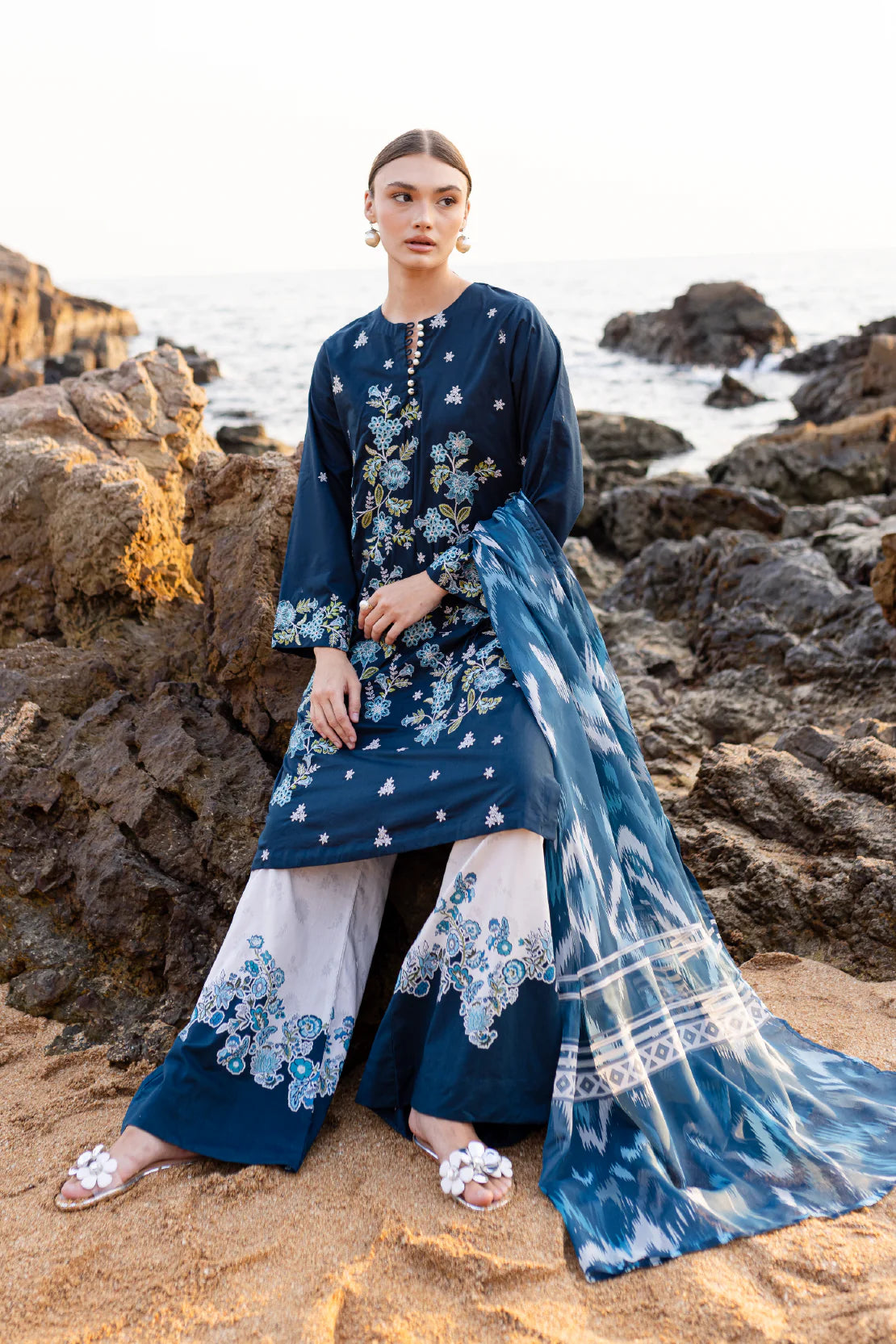 Rashid Textile | Tuscany Emnbroidered Lawn | 9177