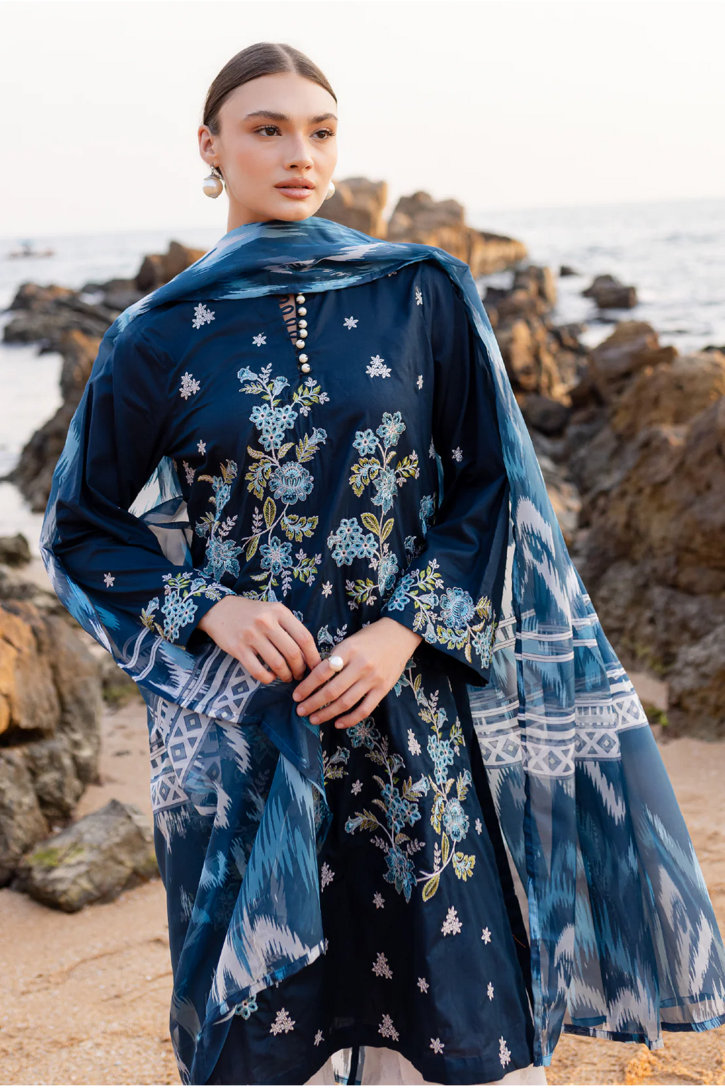 Rashid Textile | Tuscany Emnbroidered Lawn | 9177