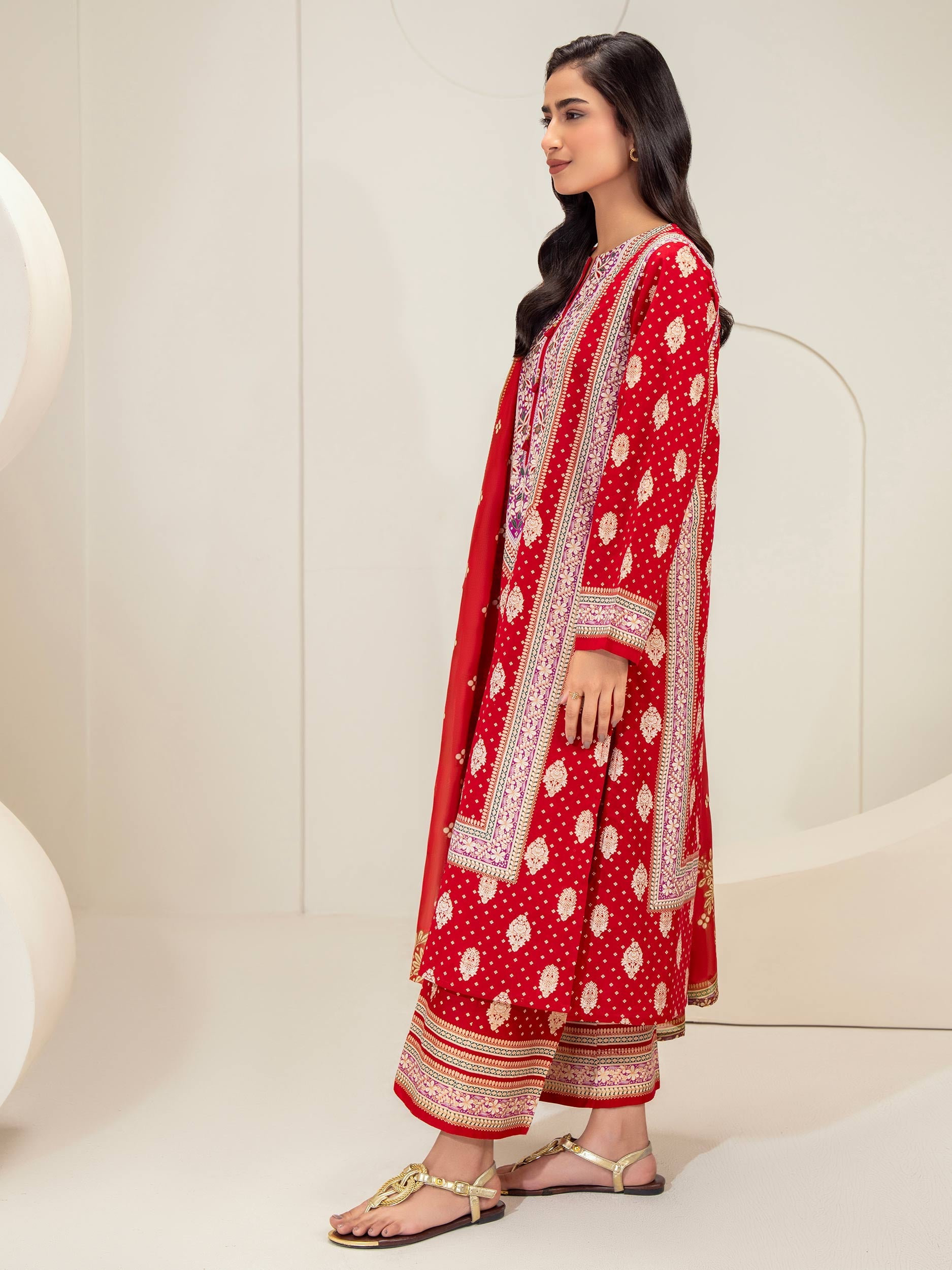 Lime Light | 3 Piece Lawn Suit-Paste Print (Unstitched) | U3951SU-3PC-565