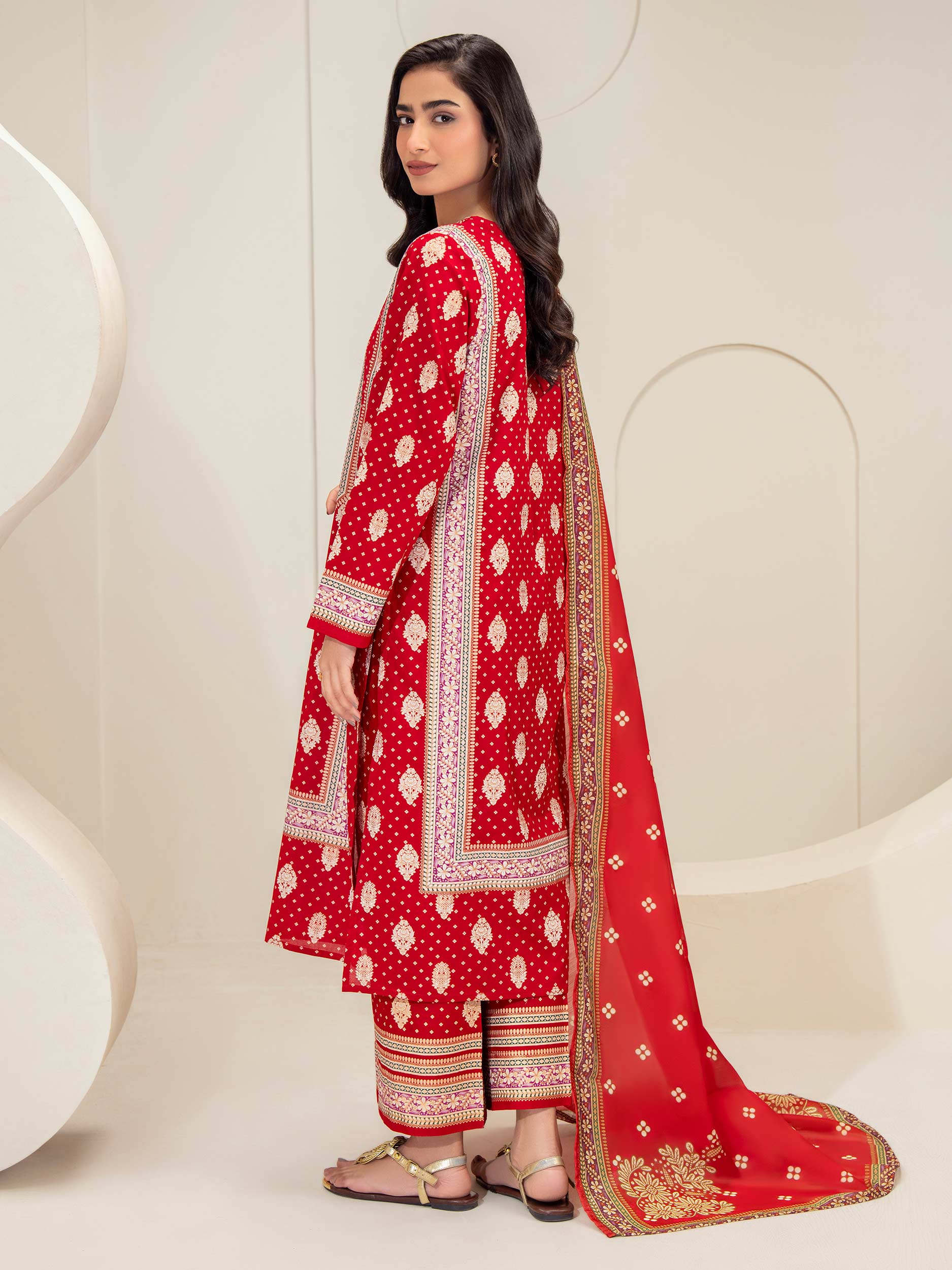 Lime Light | 3 Piece Lawn Suit-Paste Print (Unstitched) | U3951SU-3PC-565