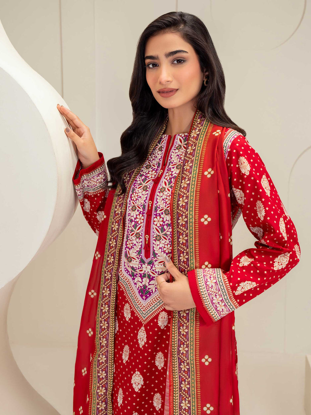 Lime Light | 3 Piece Lawn Suit-Paste Print (Unstitched) | U3951SU-3PC-565