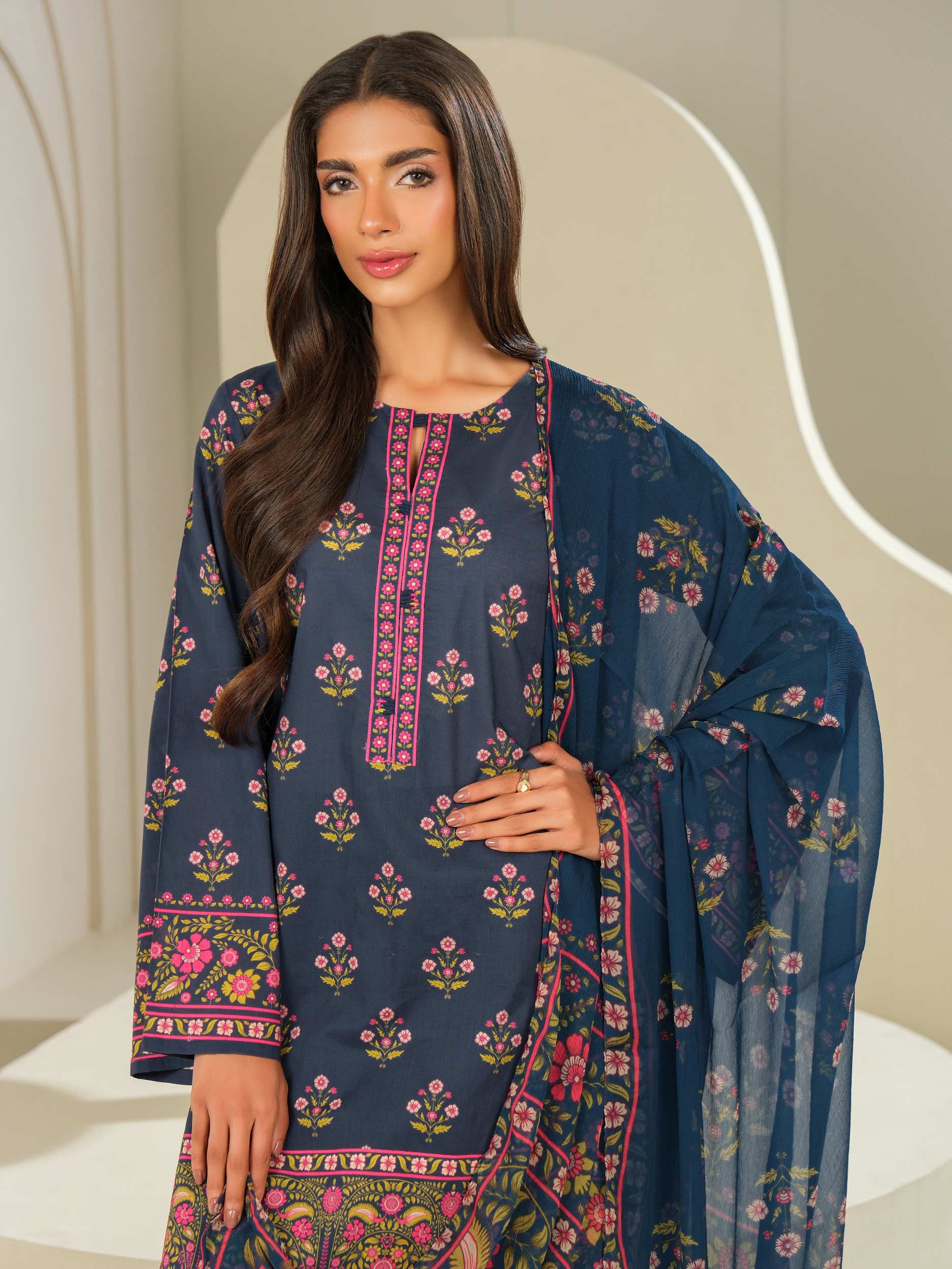 Lime Light | 3 Piece Lawn Suit-Printed (Unstitched) | U4076SU-3PC-143