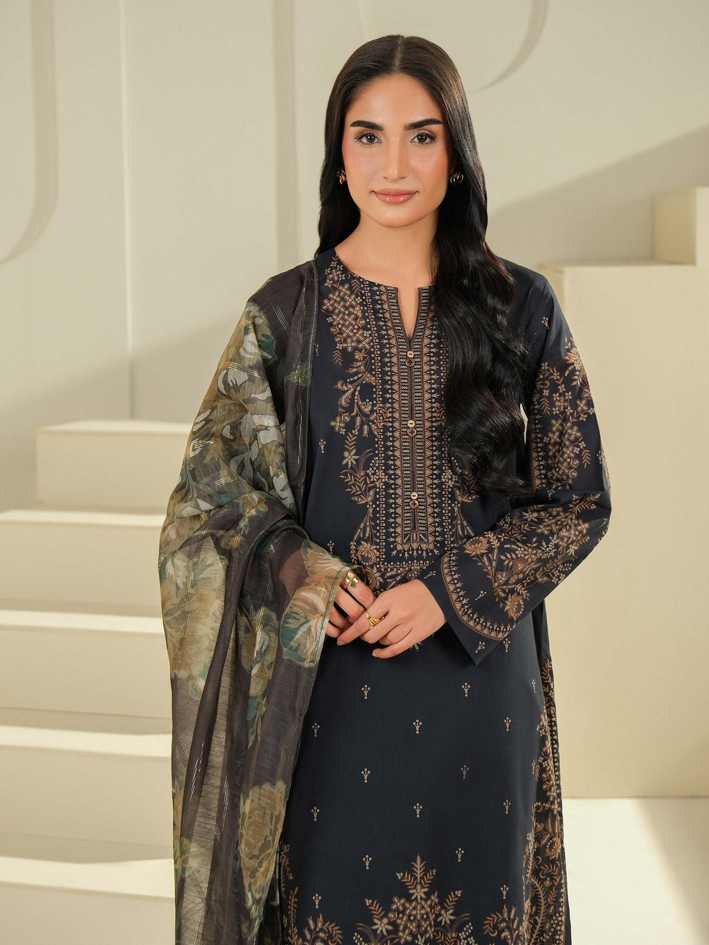 Lime Light | 3 Piece Lawn Suit-Printed (Unstitched) | U4233SU-3PC-034