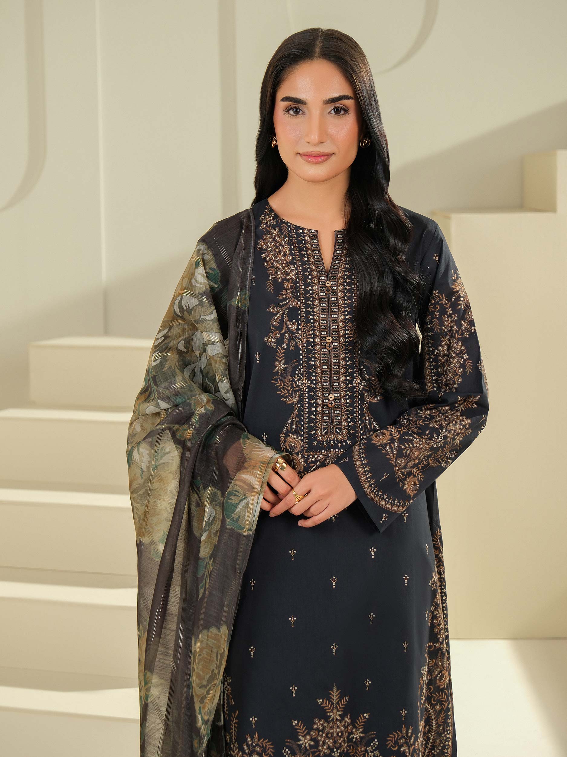 Lime Light | 3 Piece Lawn Suit-Printed (Unstitched) | U4233SU-3PC-034