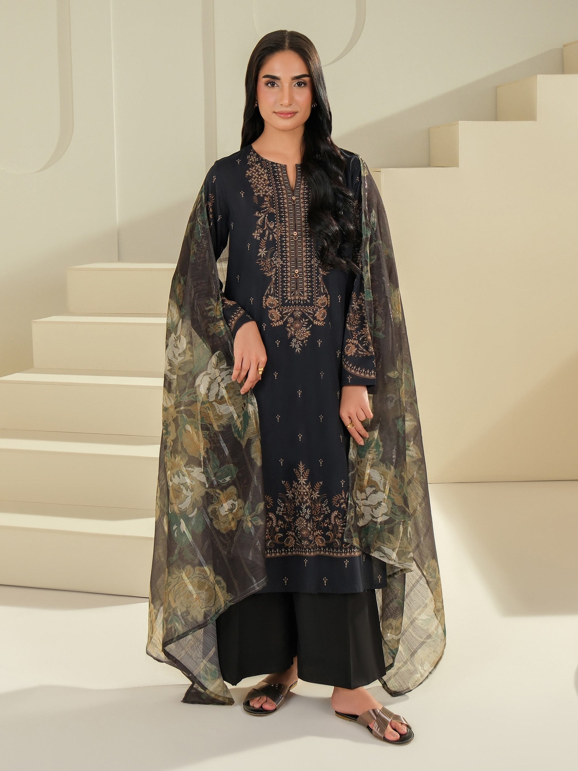 Lime Light | 3 Piece Lawn Suit-Printed (Unstitched) | U4233SU-3PC-034