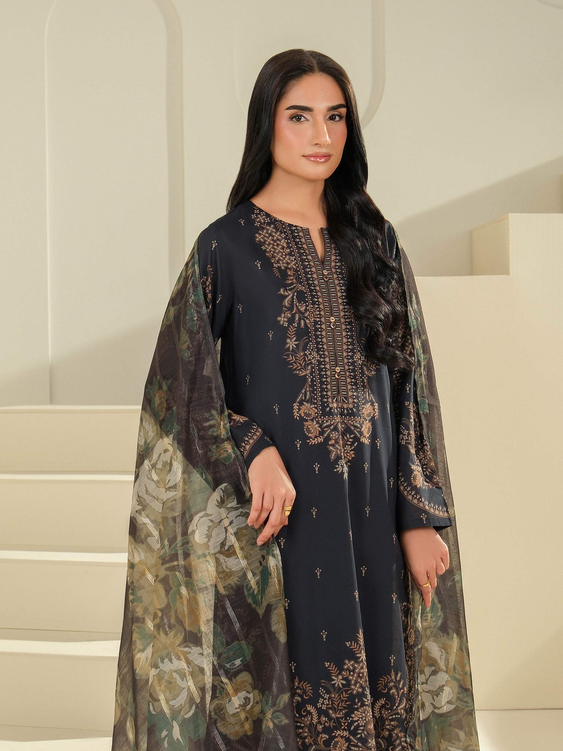 Lime Light | 3 Piece Lawn Suit-Printed (Unstitched) | U4233SU-3PC-034