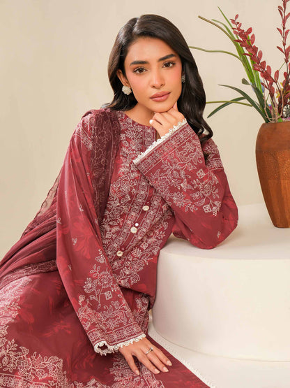 Lime Light | 3 Piece Lawn Suit-Paste Print (Unstitched) | U4251SU-3PC-565