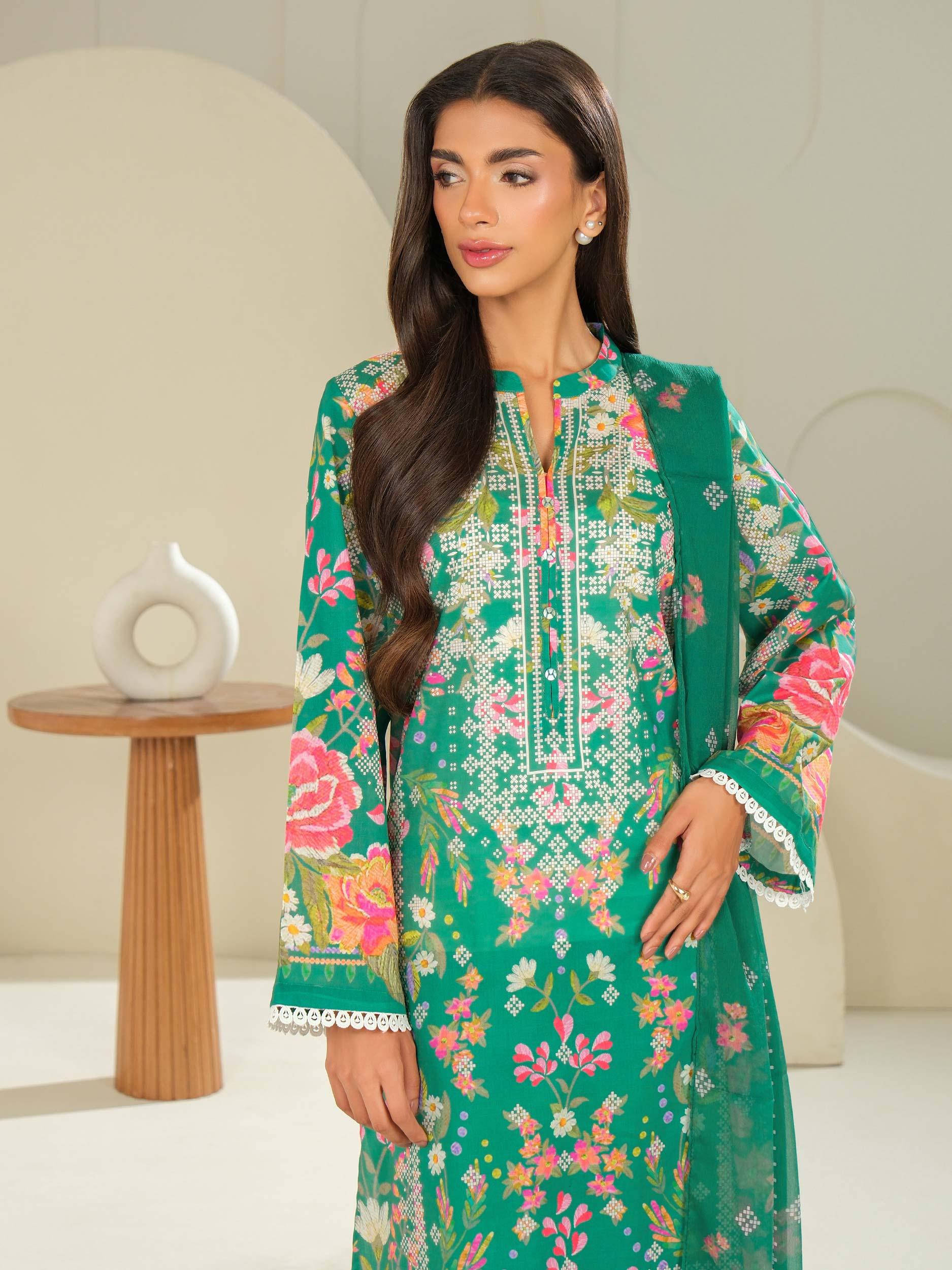 Lime Light | 3 Piece Lawn Suit-Printed (Unstitched) | U4304SU-3PC-227