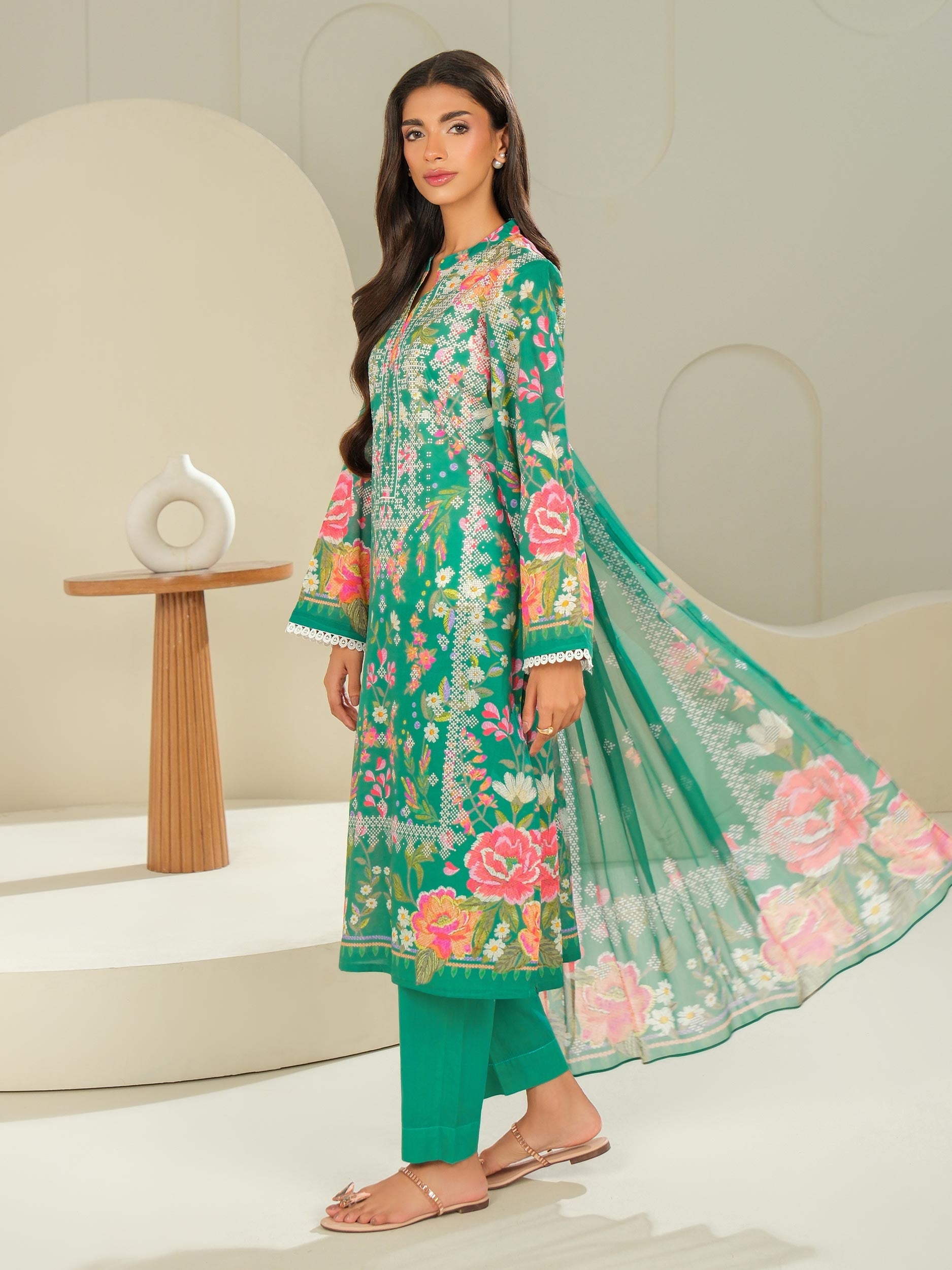 Lime Light | 3 Piece Lawn Suit-Printed (Unstitched) | U4304SU-3PC-227