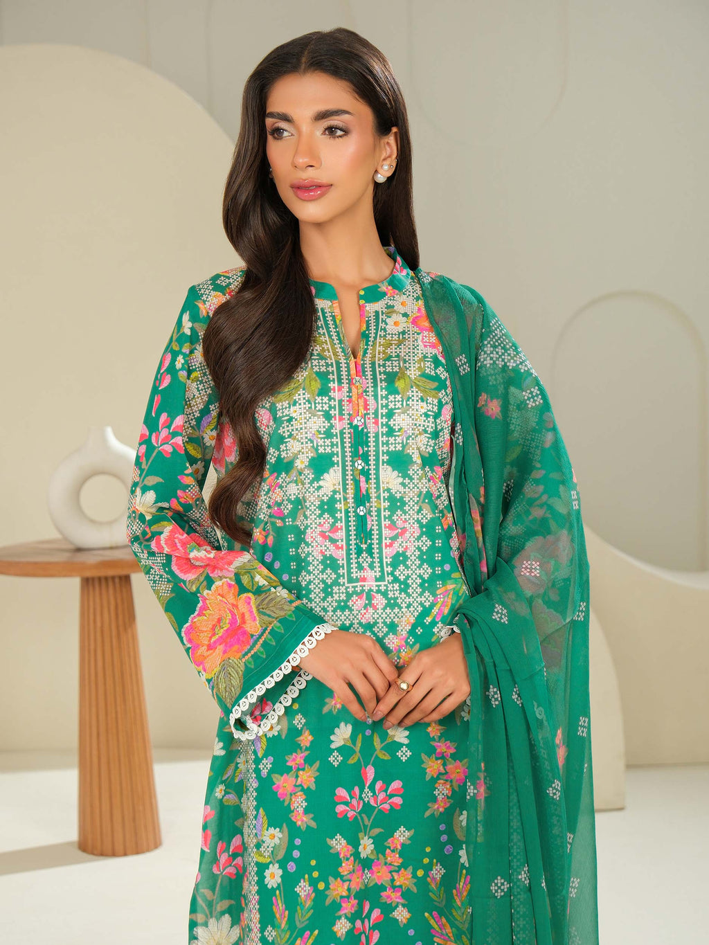 Lime Light | 3 Piece Lawn Suit-Printed (Unstitched) | U4304SU-3PC-227