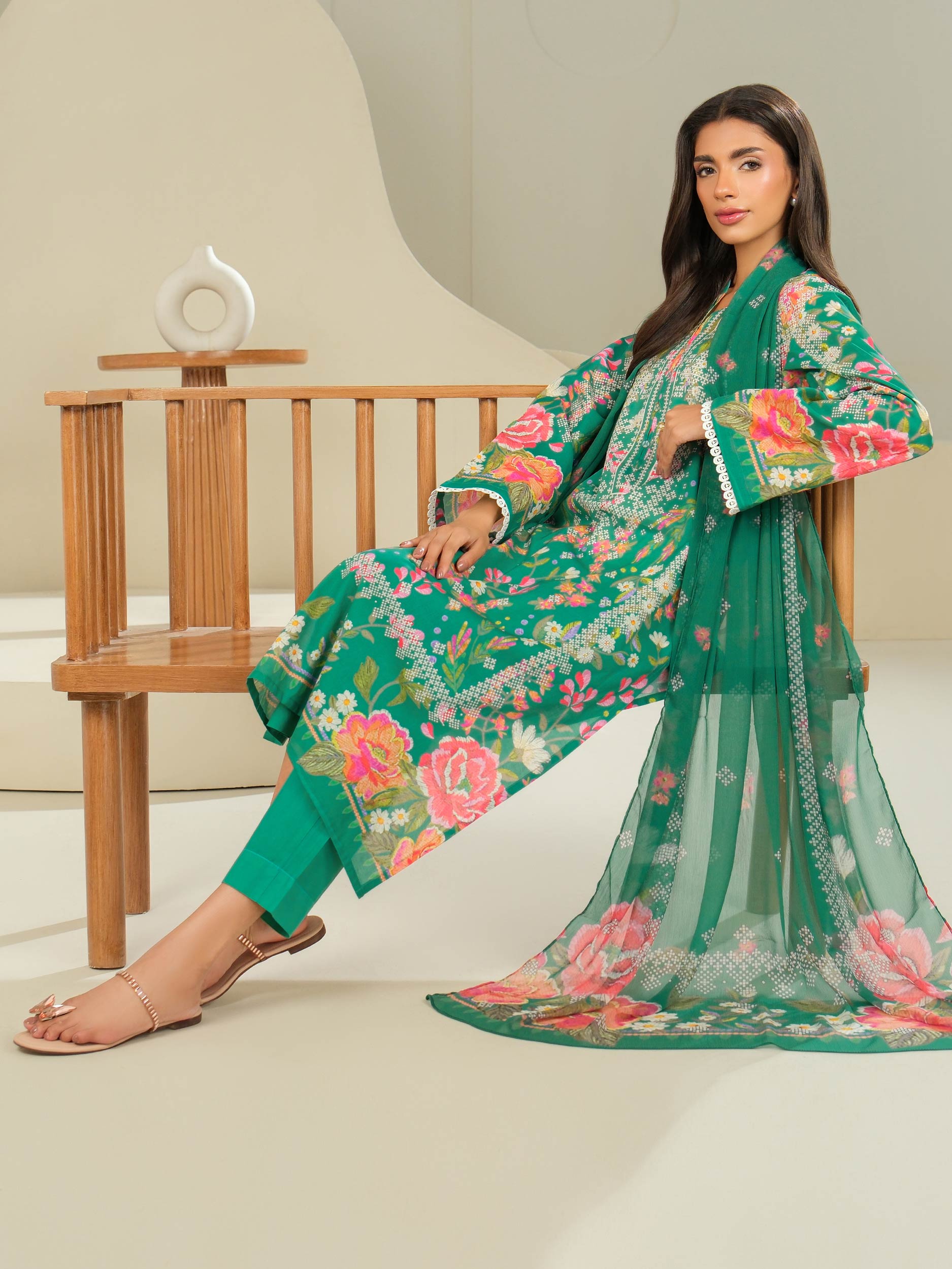 Lime Light | 3 Piece Lawn Suit-Printed (Unstitched) | U4304SU-3PC-227