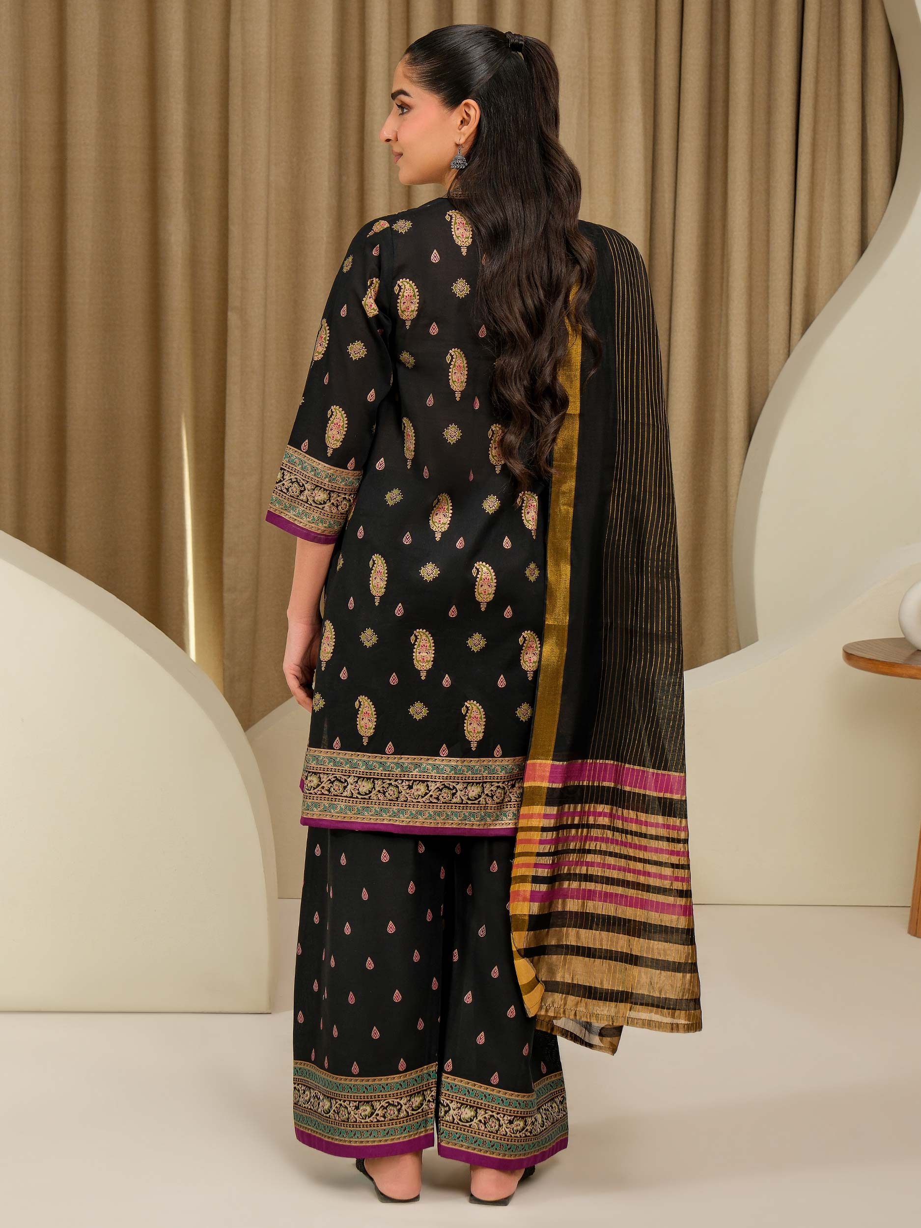 Lime Light | 3 Piece Lawn Suit-Paste Print (Unstitched) | U4339SU-3PC-034