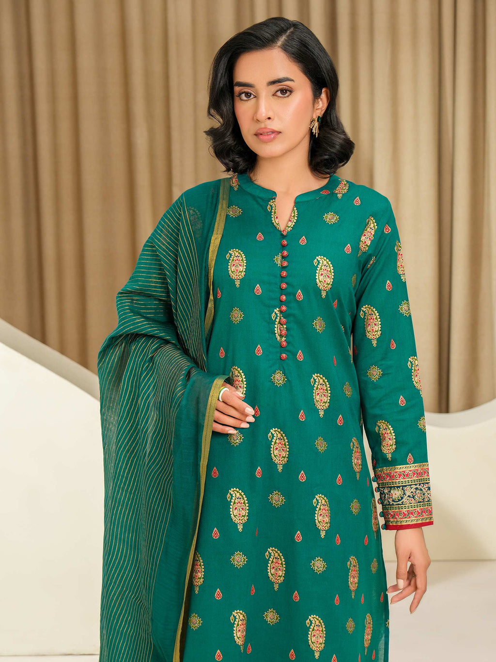 Lime Light | 3 Piece Lawn Suit-Paste Print (Unstitched) | U4339SU-3PC-227