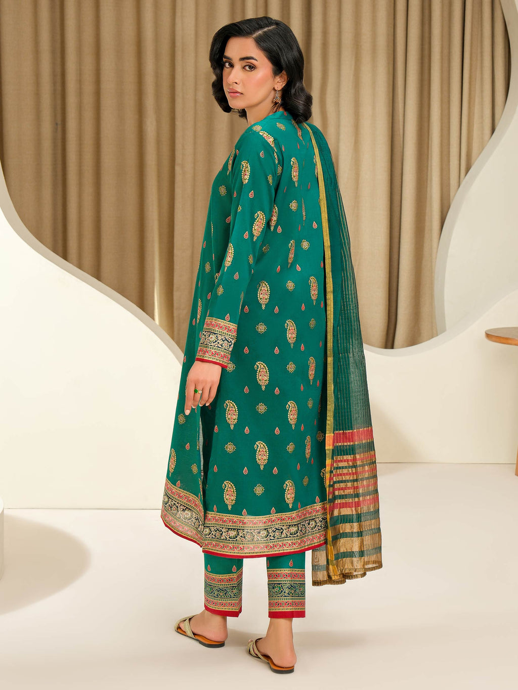 Lime Light | 3 Piece Lawn Suit-Paste Print (Unstitched) | U4339SU-3PC-227