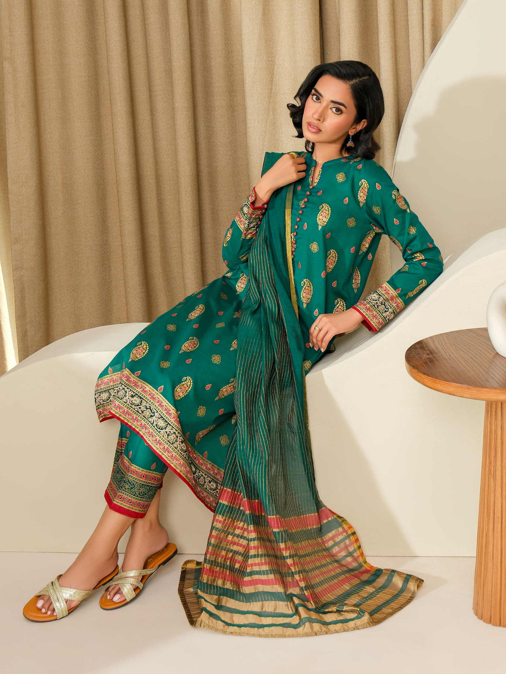 Lime Light | 3 Piece Lawn Suit-Paste Print (Unstitched) | U4339SU-3PC-227