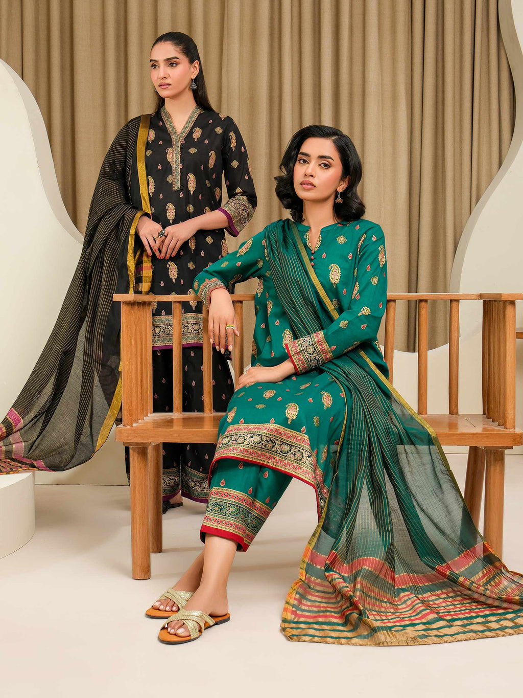 Lime Light | 3 Piece Lawn Suit-Paste Print (Unstitched) | U4339SU-3PC-227