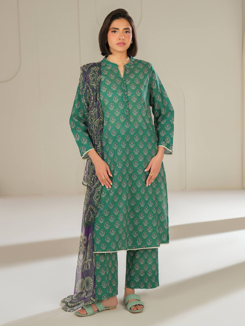 Lime Light | 3 Piece Lawn Suit-Printed (Unstitched) | U4385SU-3PC-227