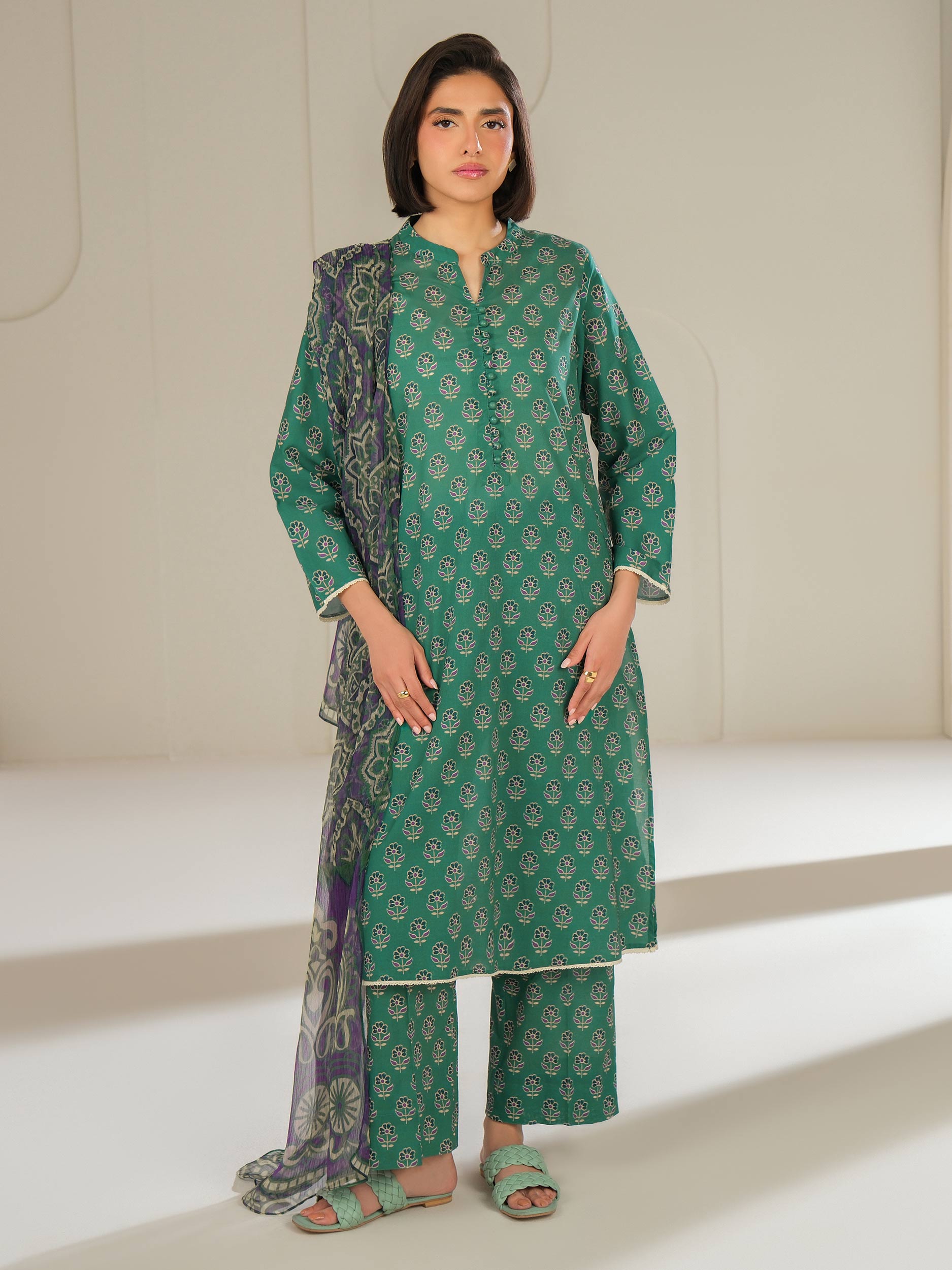 Lime Light | 3 Piece Lawn Suit-Printed (Unstitched) | U4385SU-3PC-227