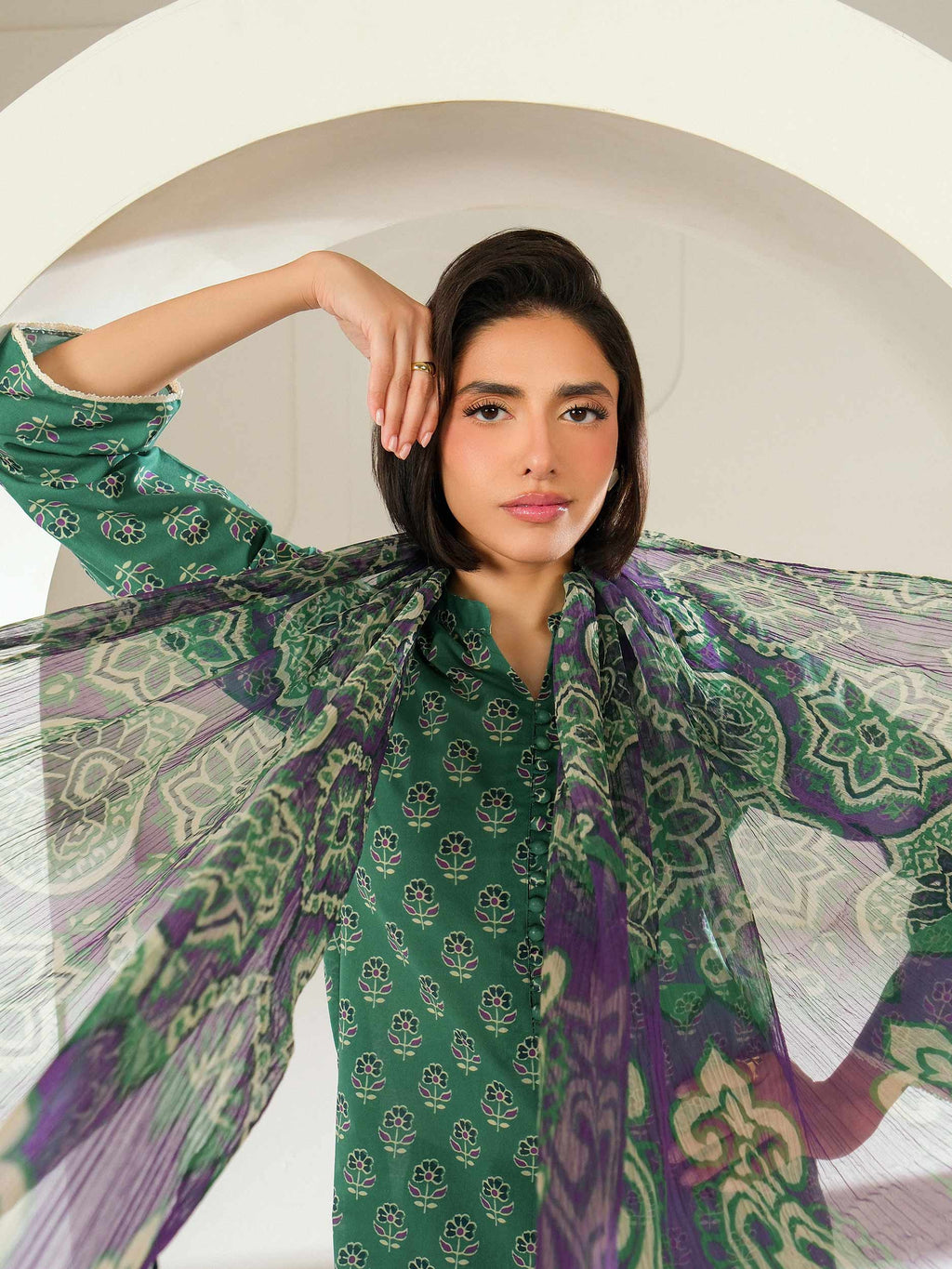 Lime Light | 3 Piece Lawn Suit-Printed (Unstitched) | U4385SU-3PC-227