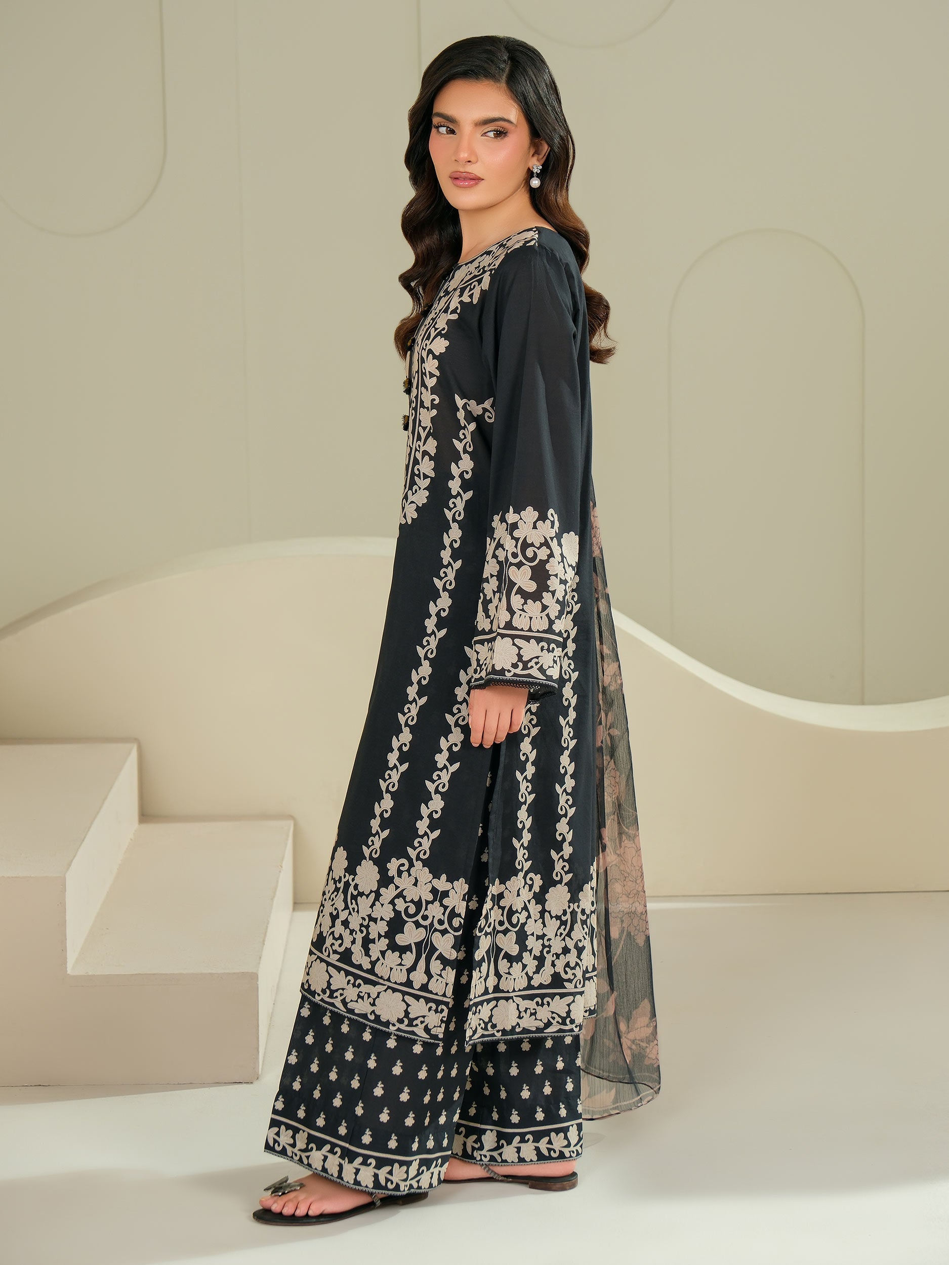 Lime Light | 3 Piece Lawn Suit-Printed (Unstitched) | U4388SU-3PC-034