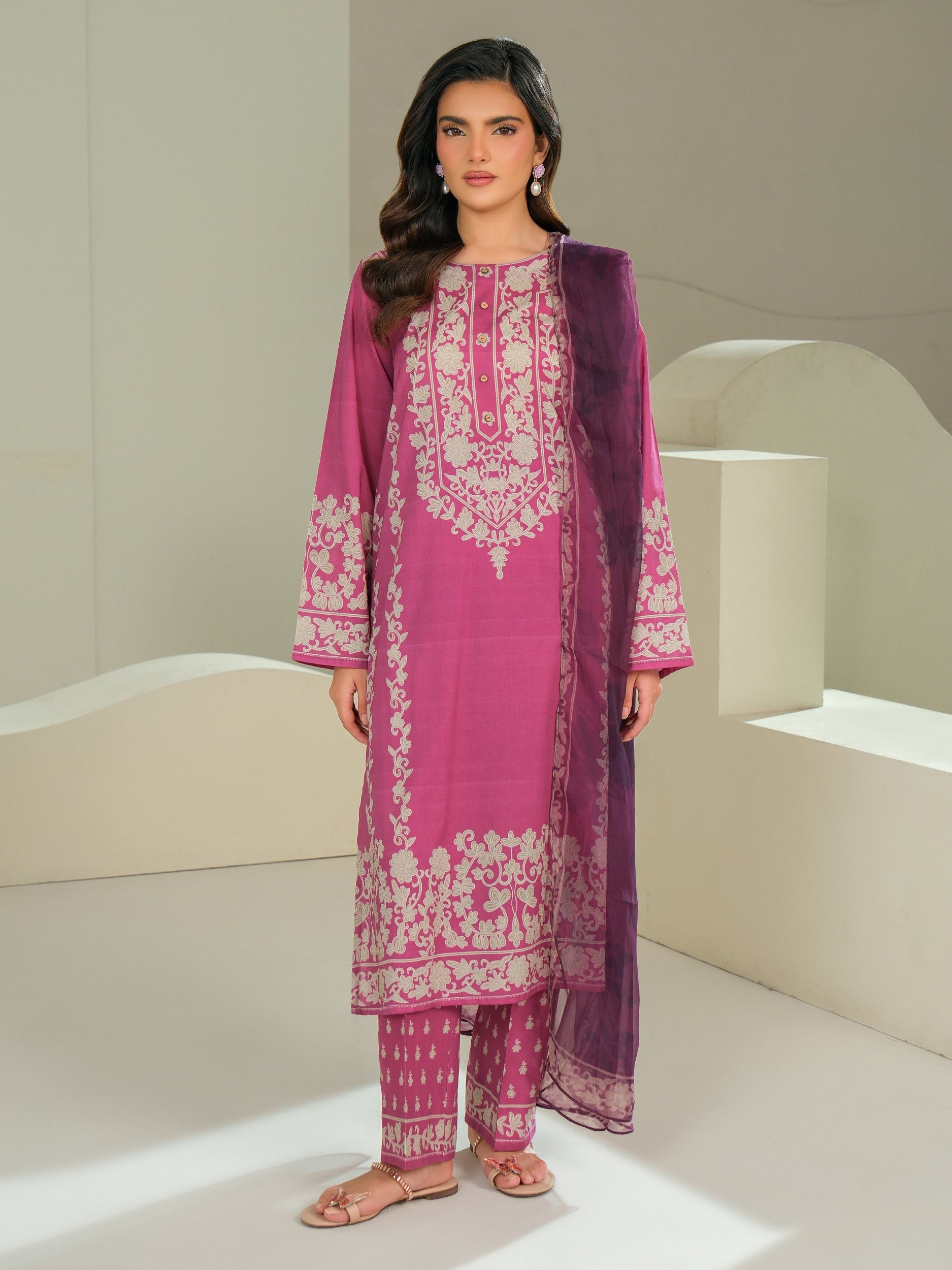 Lime Light | 3 Piece Lawn Suit-Printed (Unstitched) | U4388SU-3PC-489