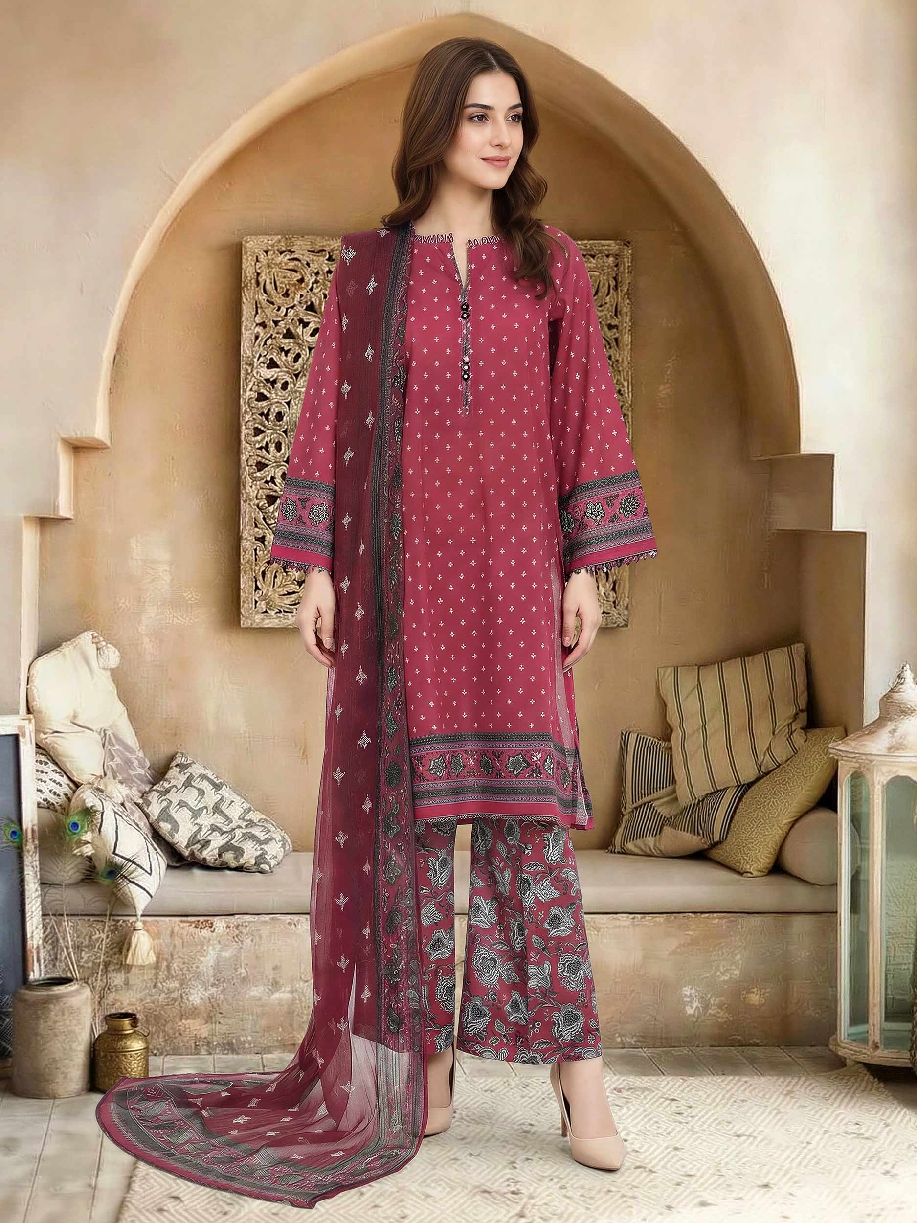 Lime Light | 3 Piece Lawn Suit (Unstitched) | U4391SU-3PC-565
