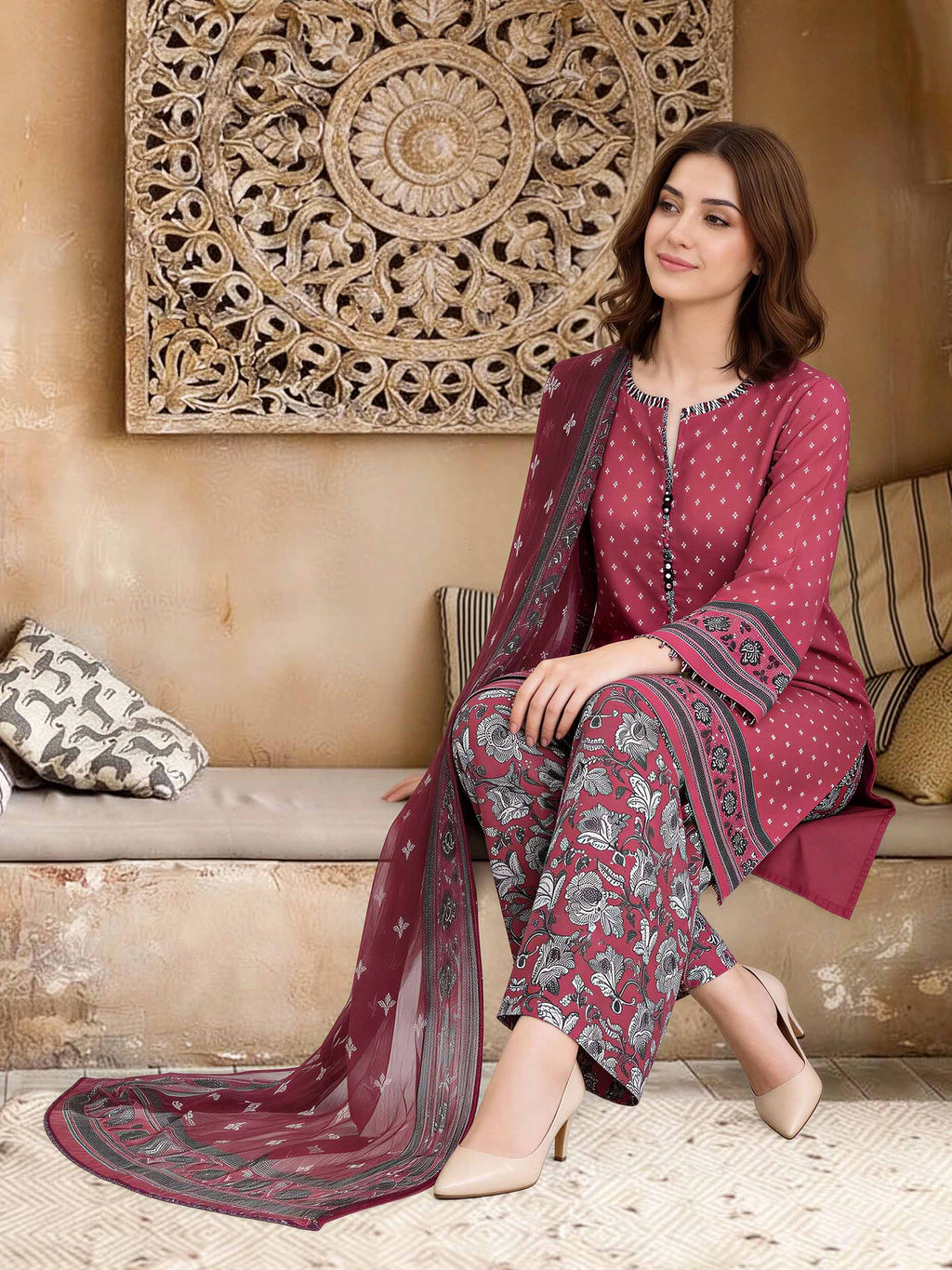 Lime Light | 3 Piece Lawn Suit (Unstitched) | U4391SU-3PC-565