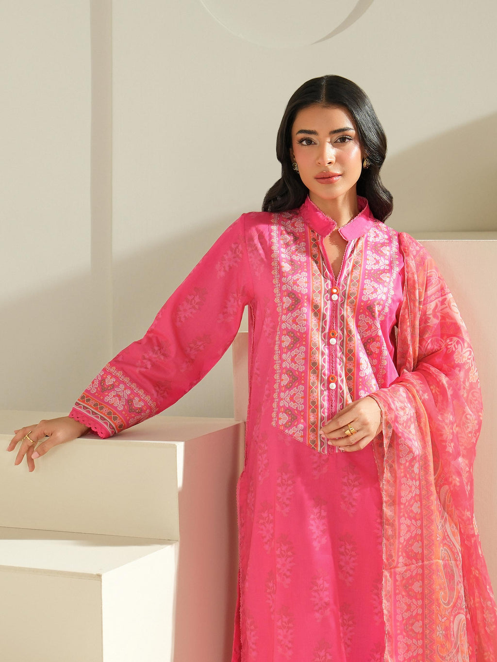 Lime Light | 3 Piece Lawn Suit-Printed (Unstitched) | U4396SU-3PC-489