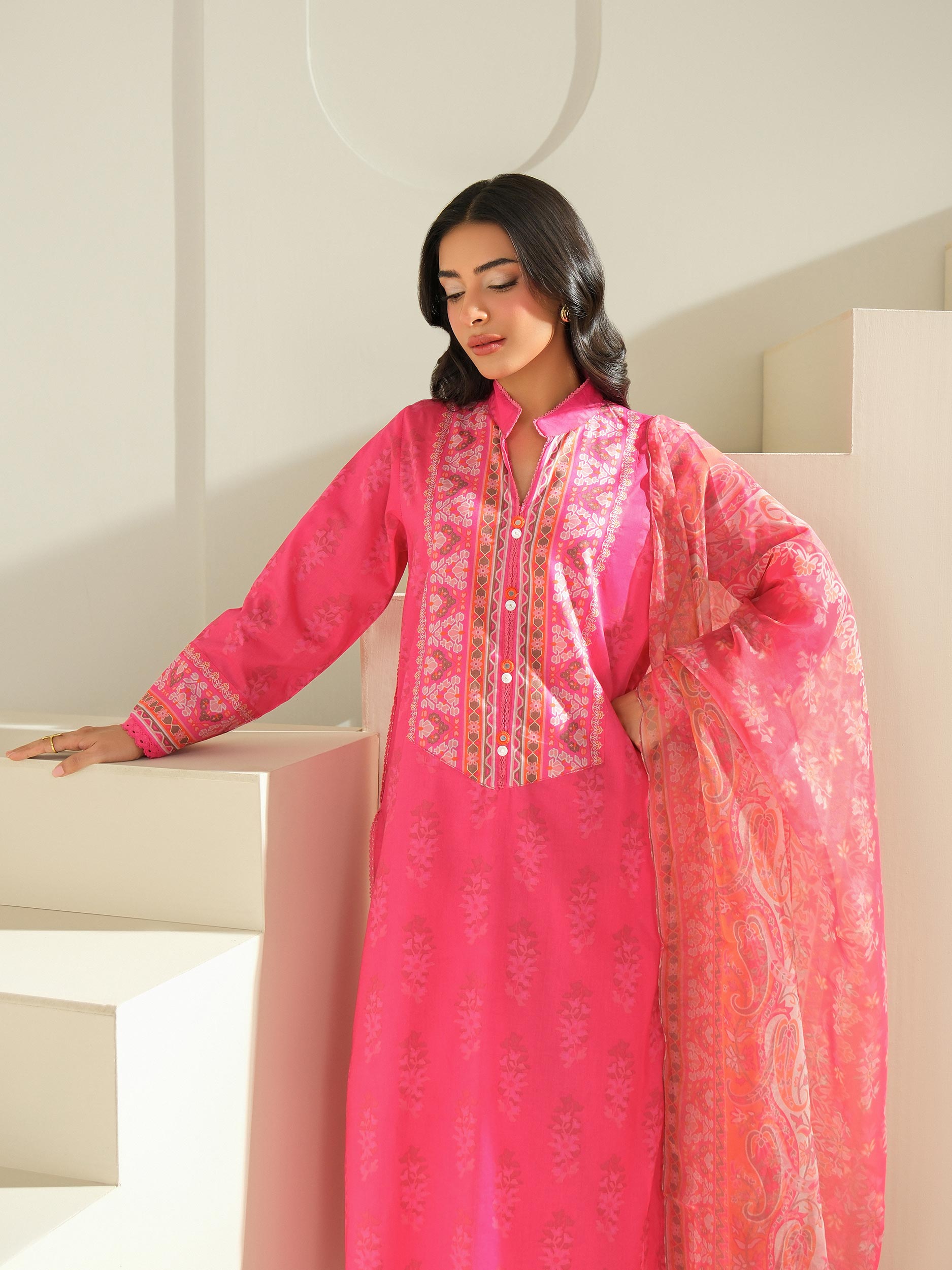 Lime Light | 3 Piece Lawn Suit-Printed (Unstitched) | U4396SU-3PC-489