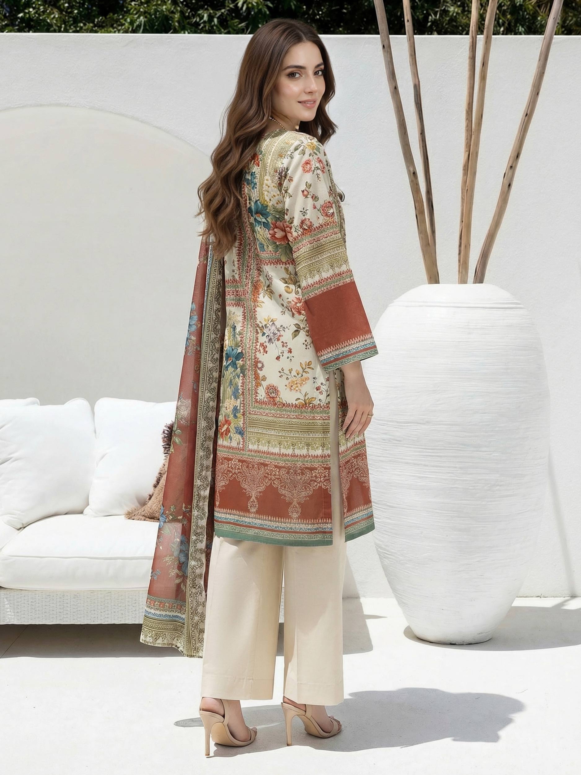 Lime Light | 3 Piece Lawn Suit | U4707