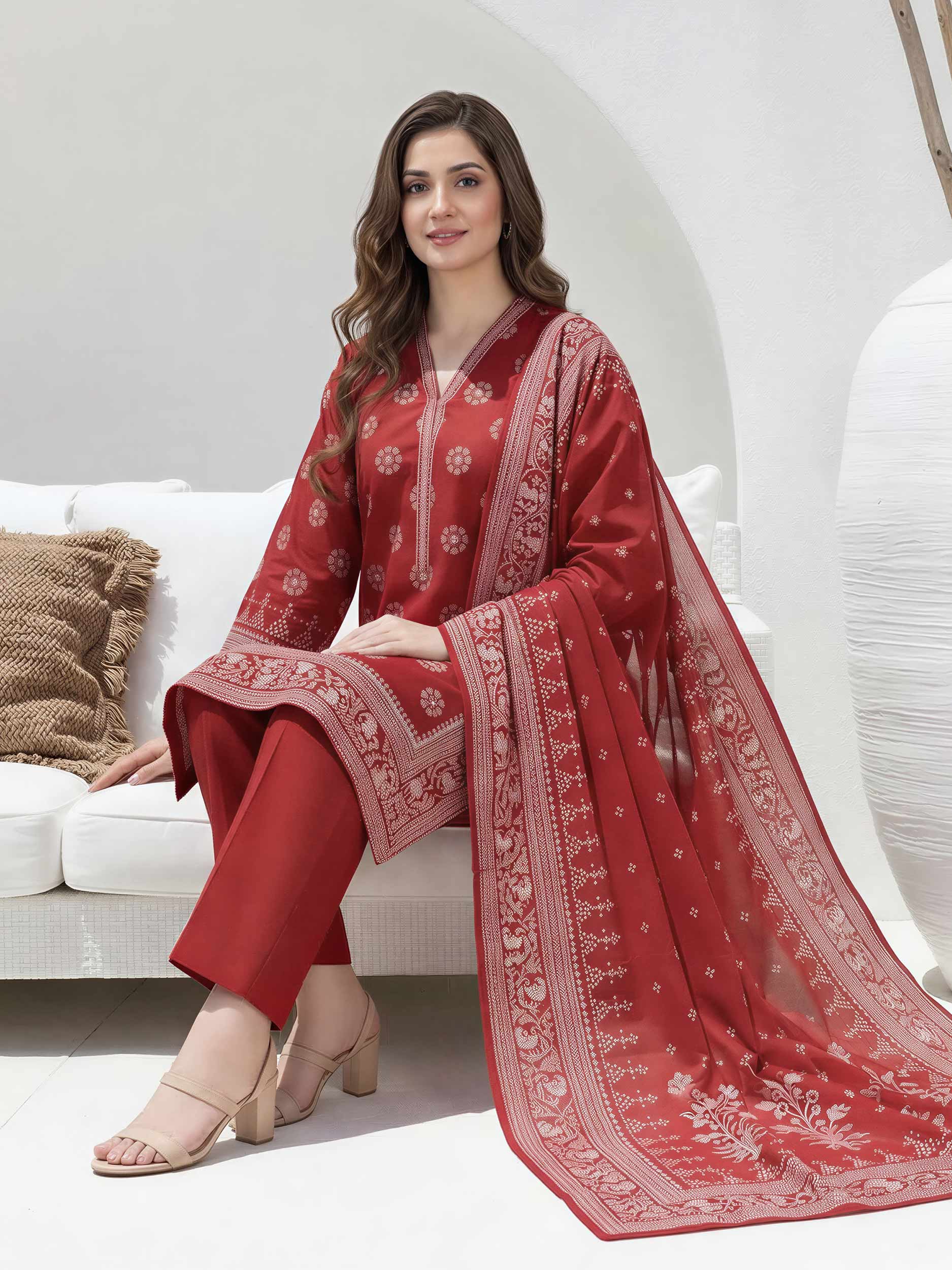 Lime Light | 3 Piece Lawn Paste Suit | U4728