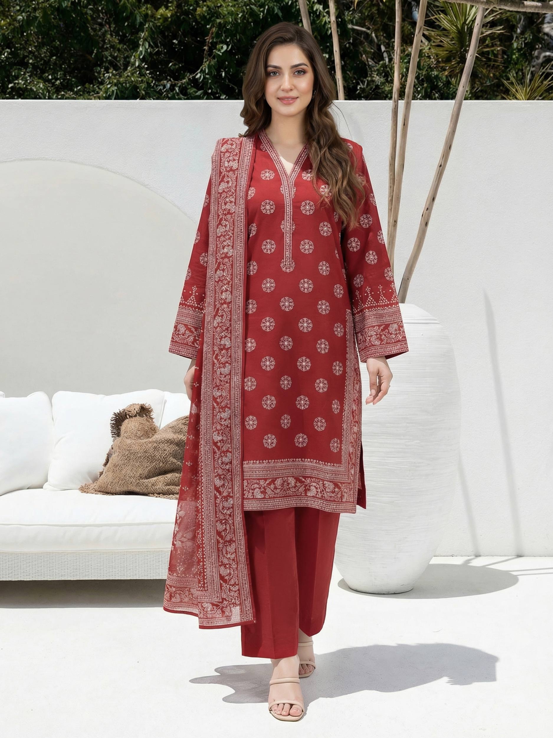 Lime Light | 3 Piece Lawn Paste Suit | U4728