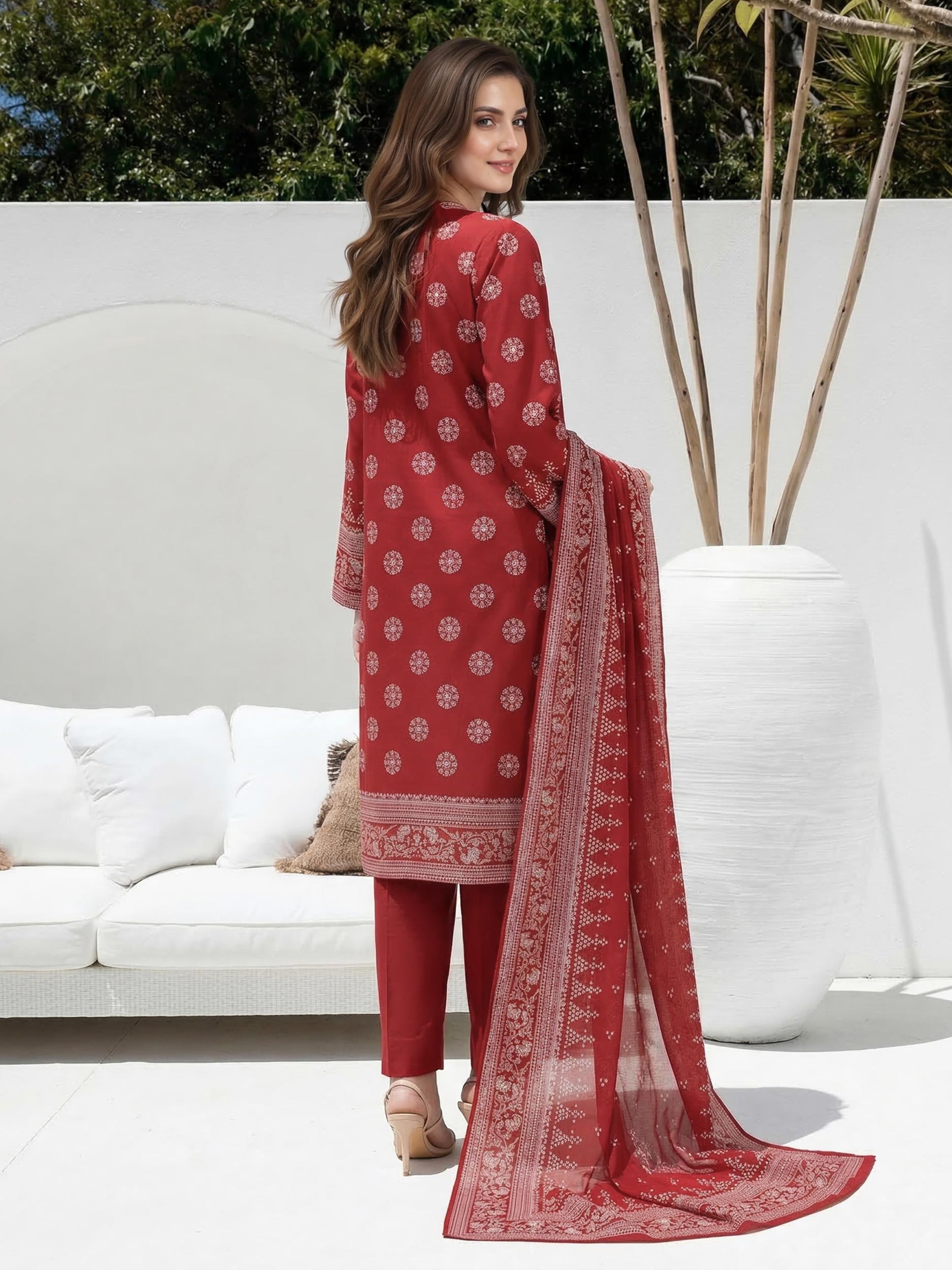 Lime Light | 3 Piece Lawn Paste Suit | U4728