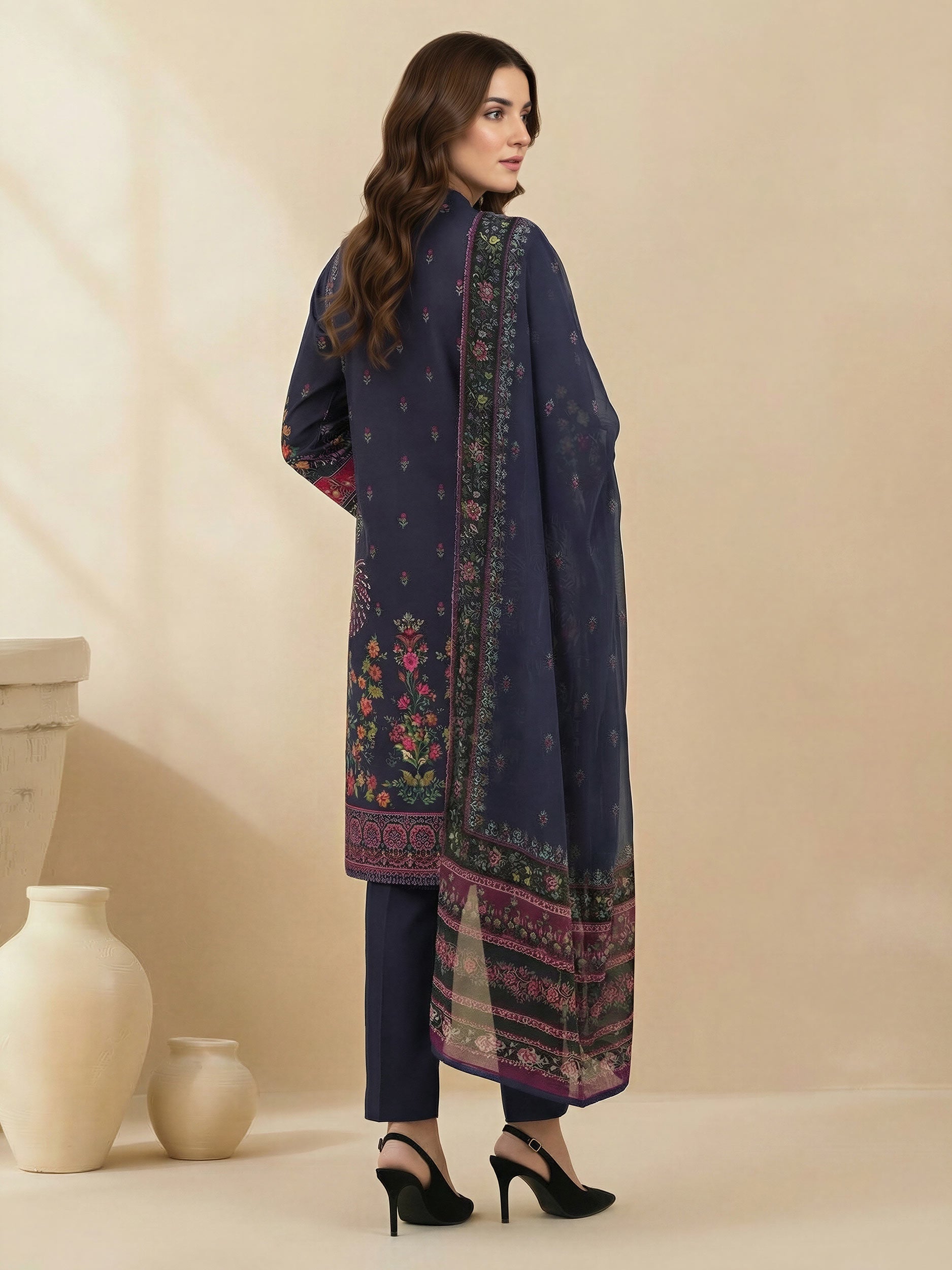 Lime Light | 3 Piece Lawn Suit -Printed | U4797