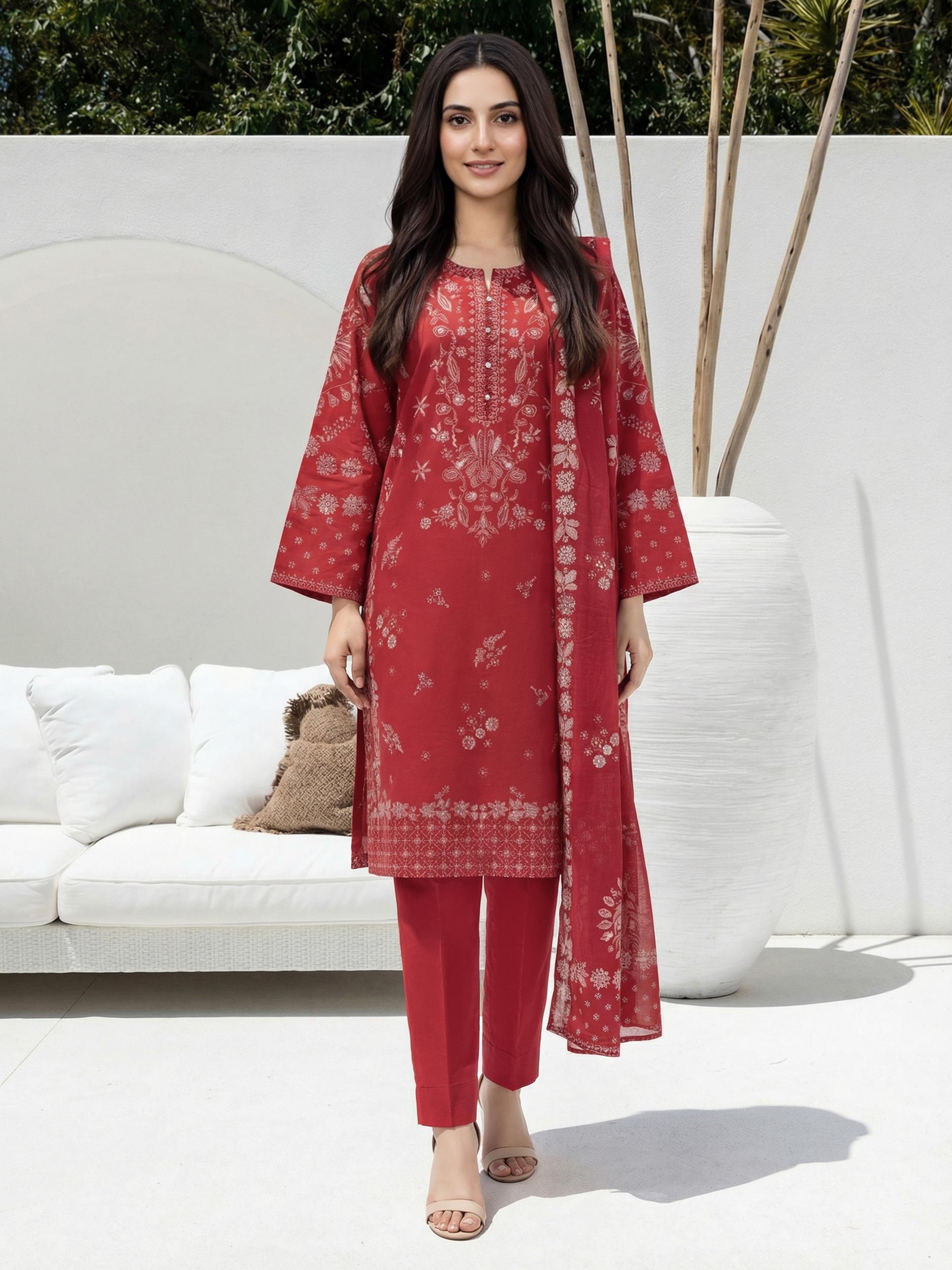 Lime Light | 3 Piece Lawn Suit | U4813