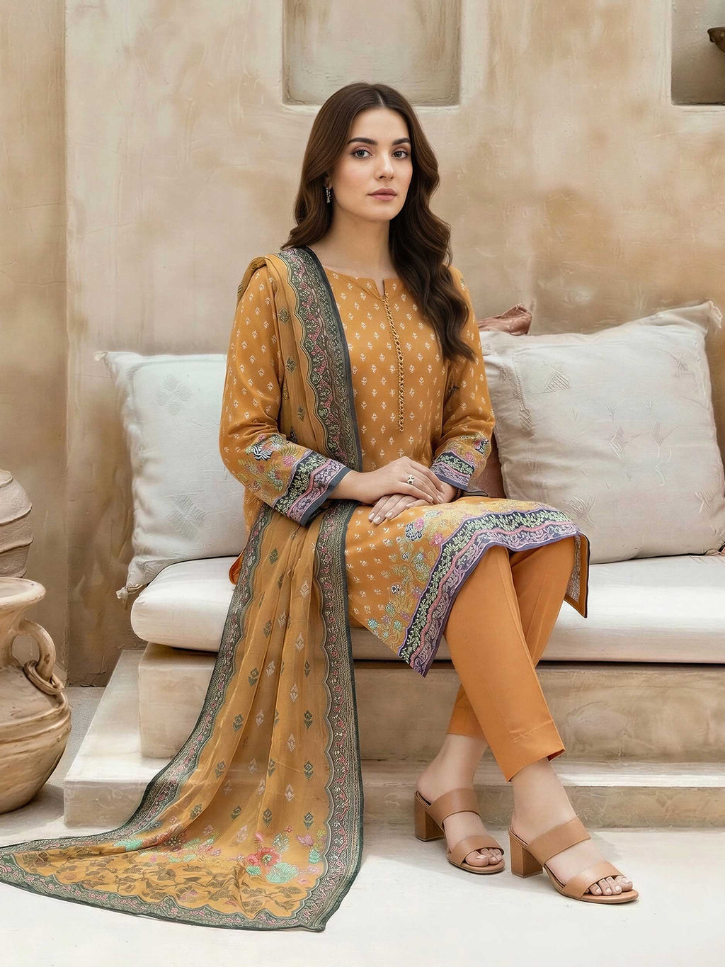 Lime Light | 3 Piece Lawn Suit | U4820