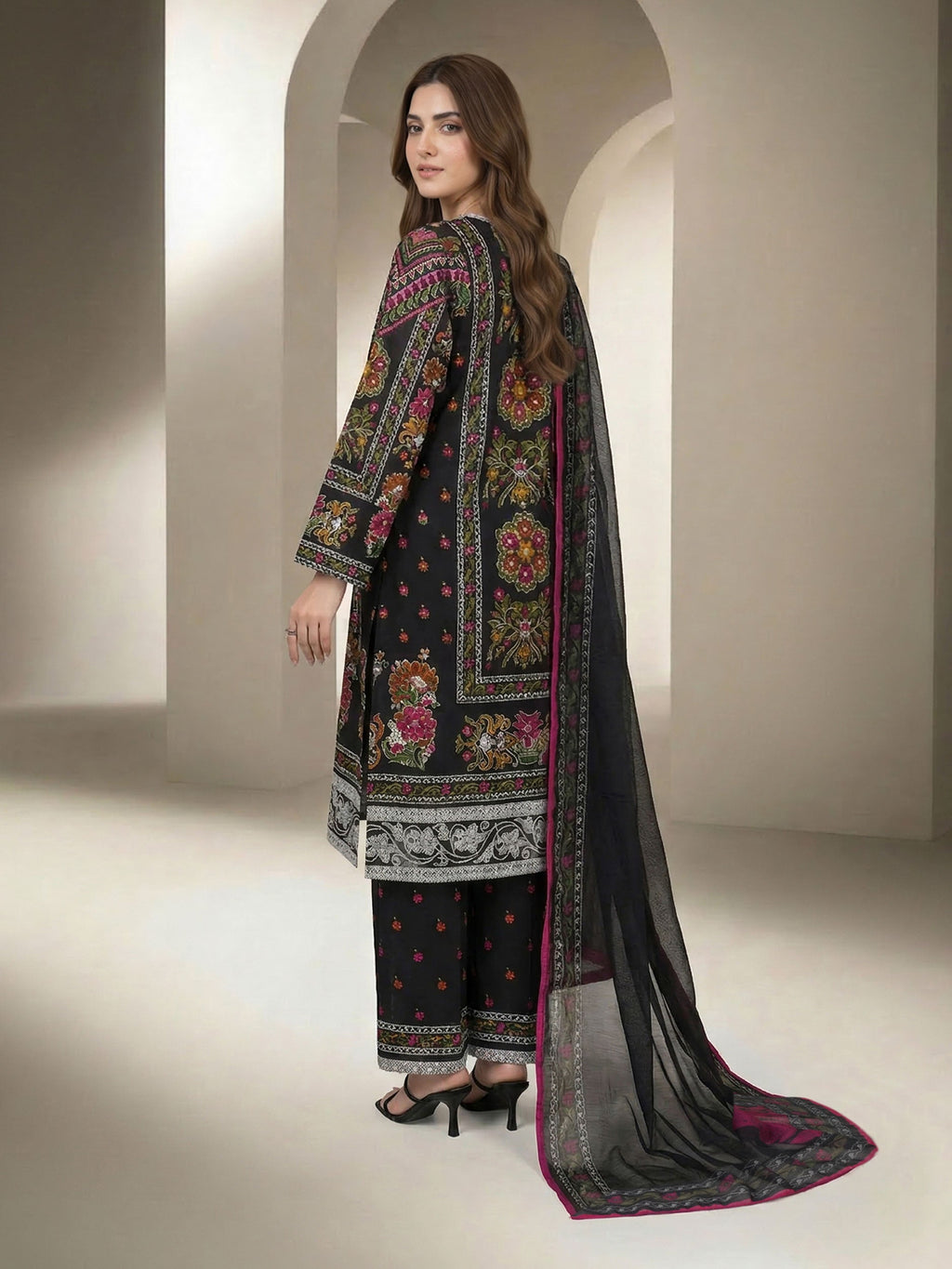 Lime Light | 3 Piece Lawn Suit- Printed | U4829