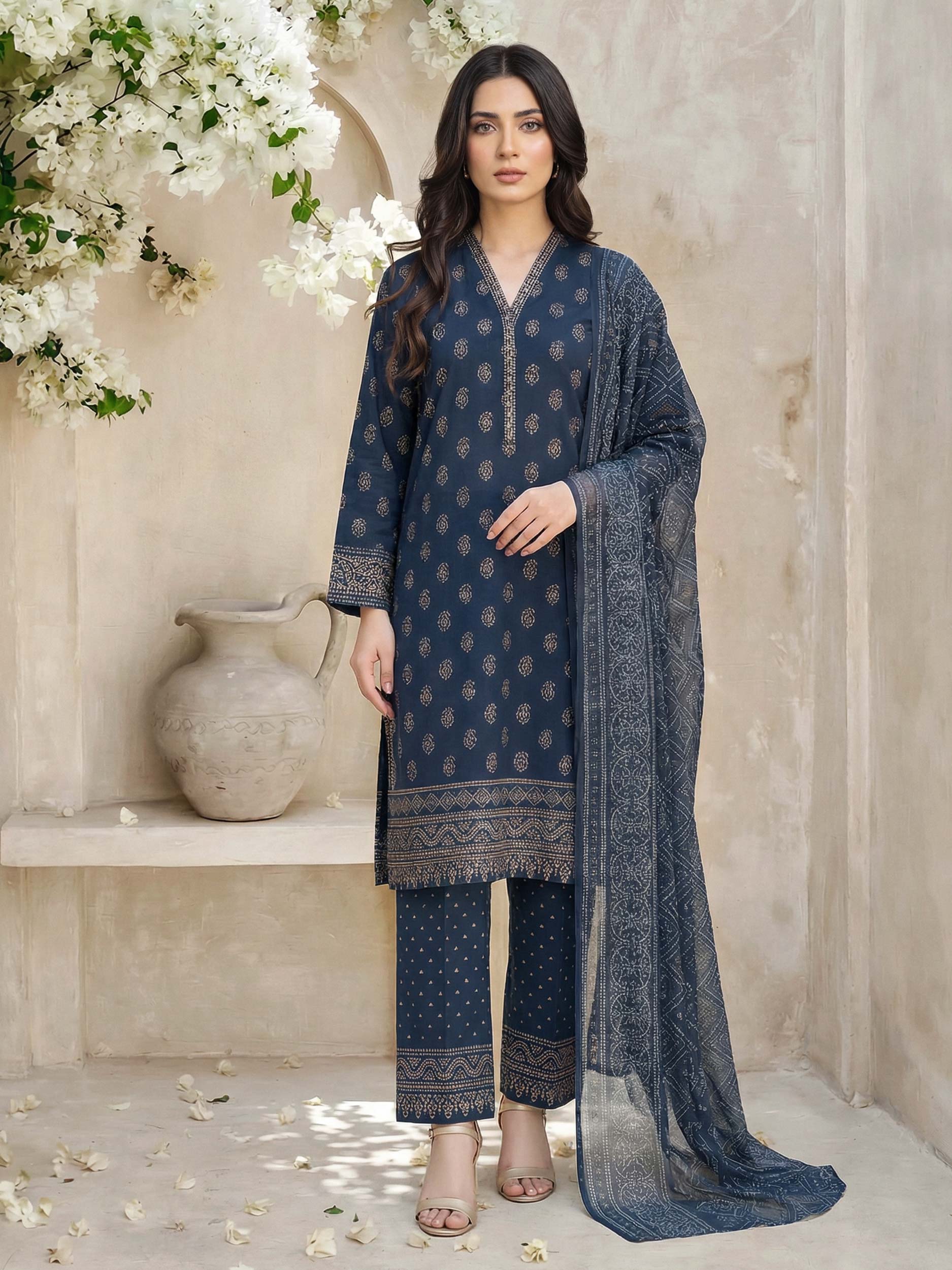 Lime Light | 3 Piece Lawn Suit- Paste Printed | U4911