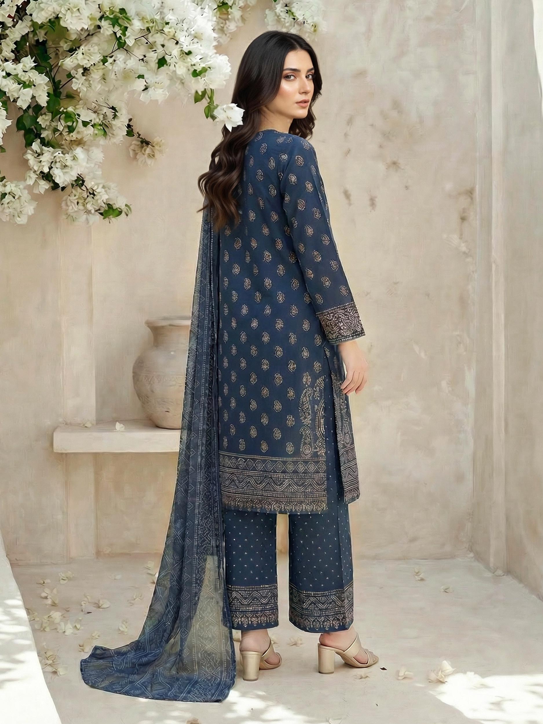 Lime Light | 3 Piece Lawn Suit- Paste Printed | U4911