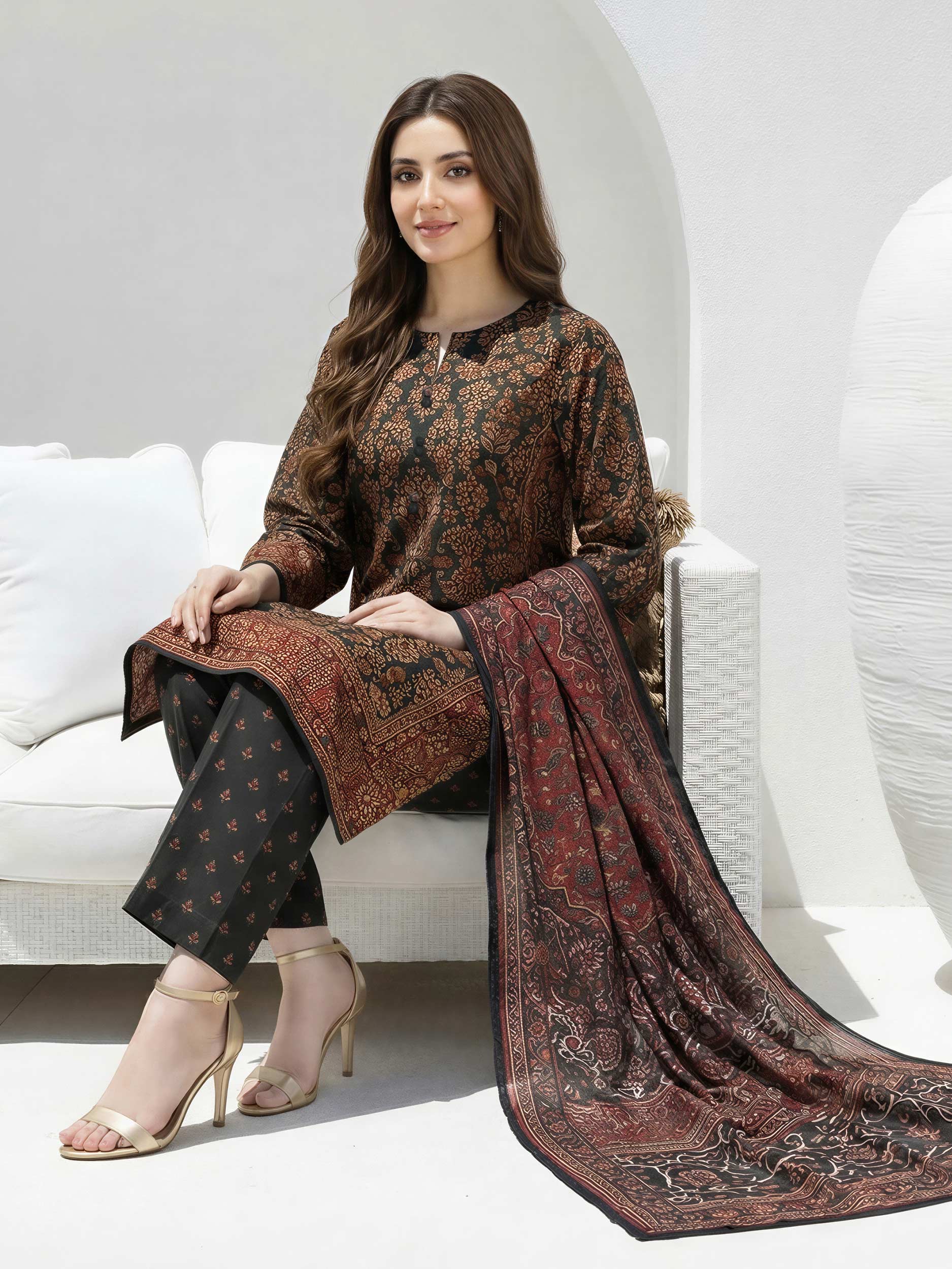 Lime Light | 3 Piece Lawn Suit | U4963