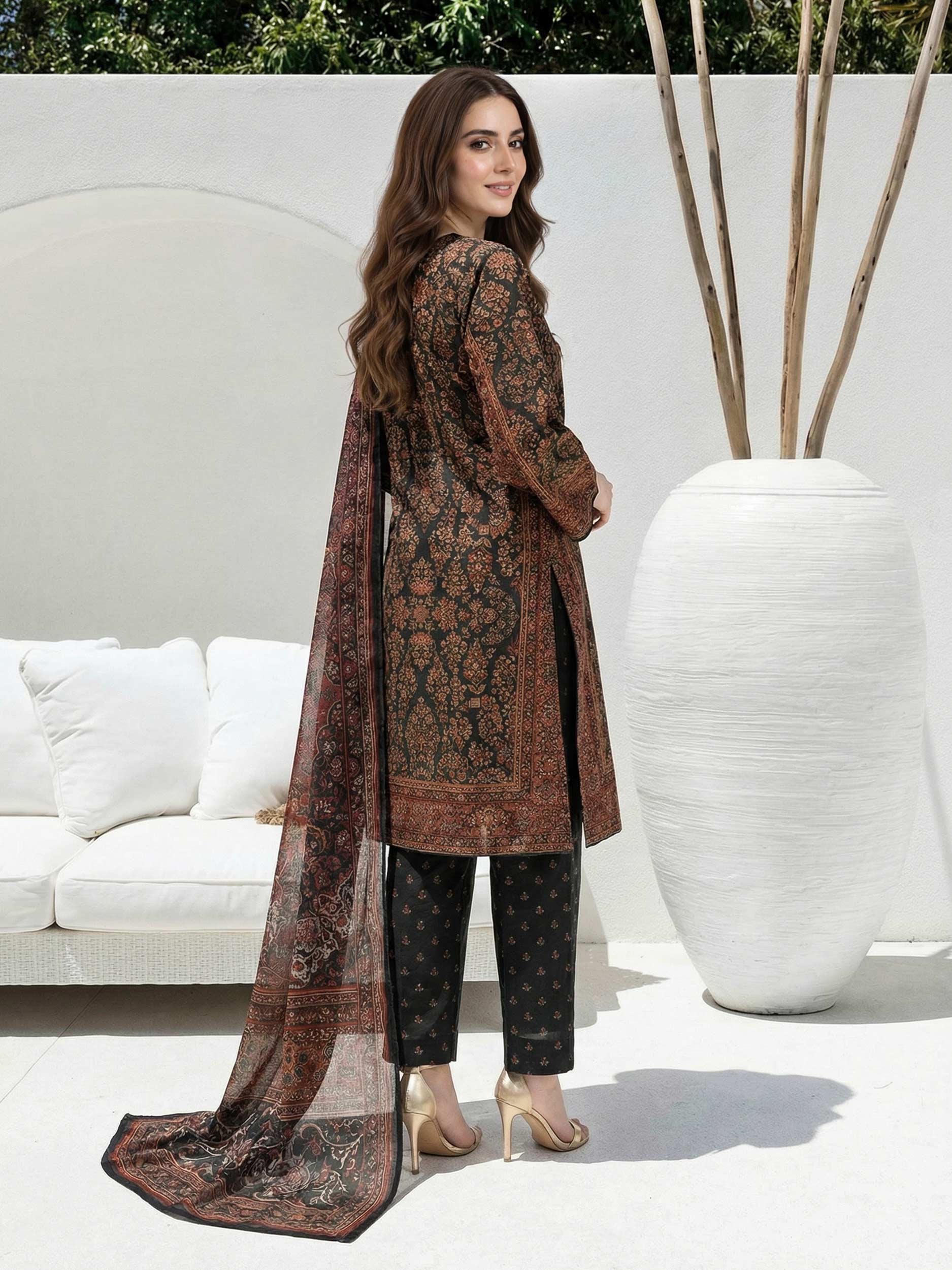 Lime Light | 3 Piece Lawn Suit | U4963
