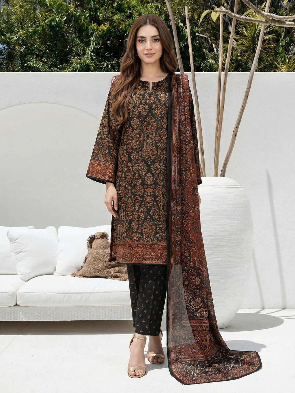 Lime Light | 3 Piece Lawn Suit | U4963