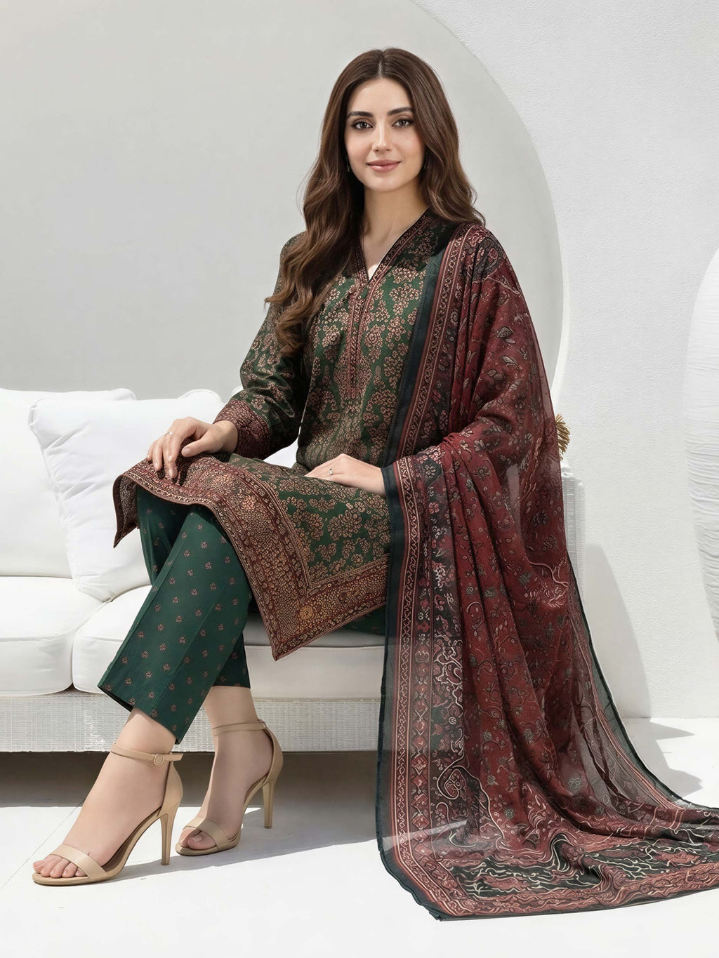 Lime Light | 3 Piece Lawn Suit | U4963