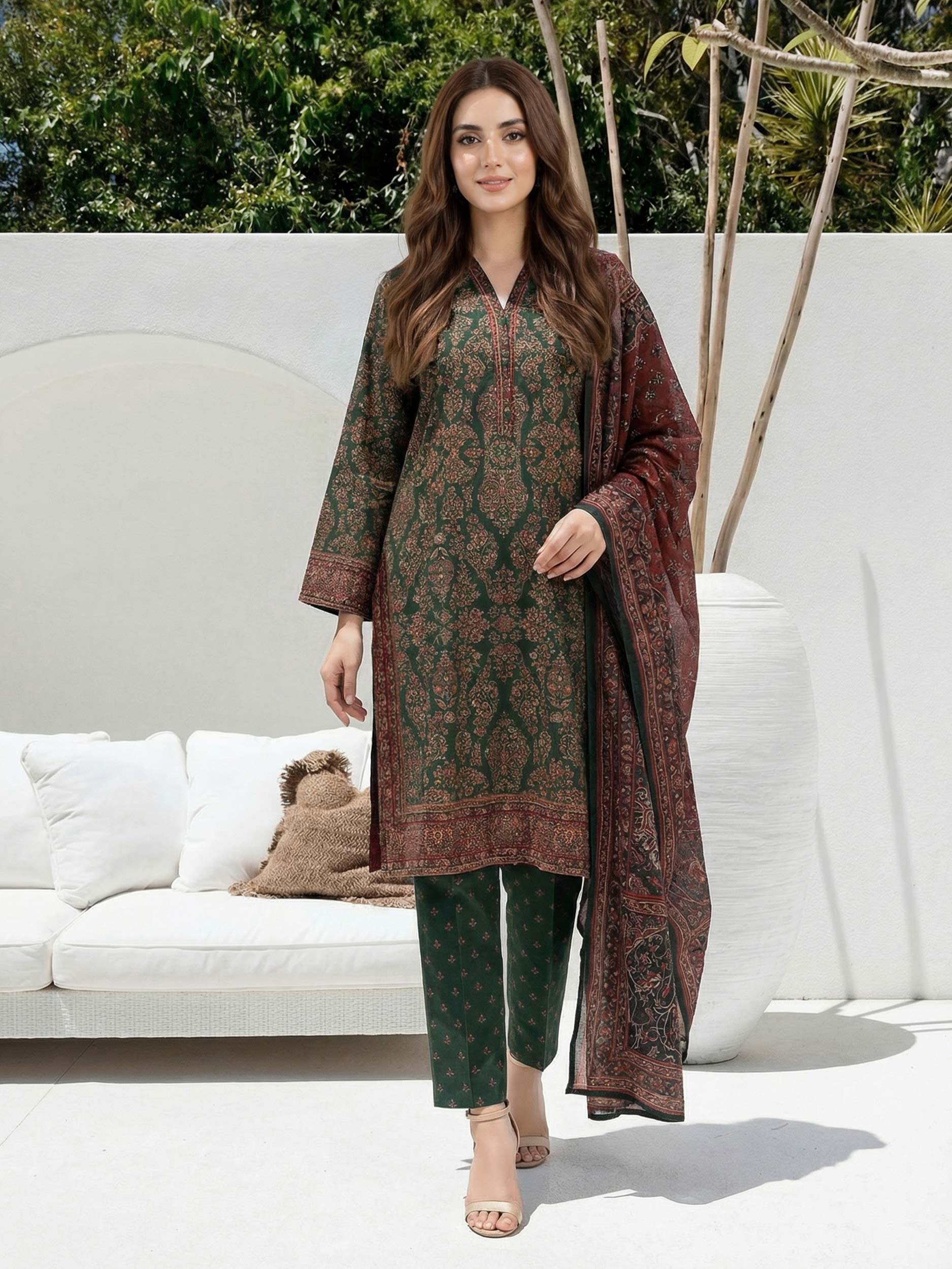 Lime Light | 3 Piece Lawn Suit | U4963