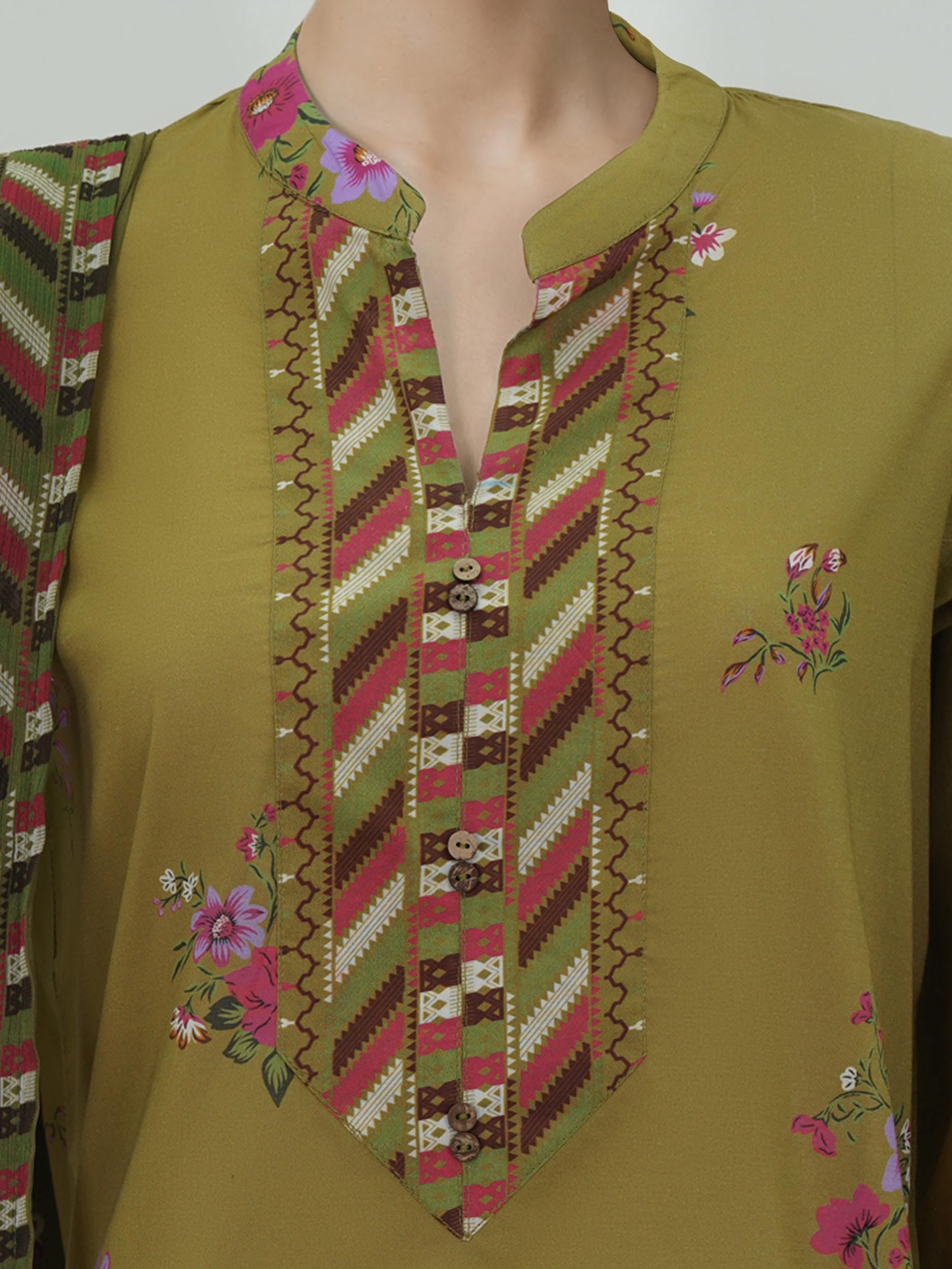 Lime Light | 3 Piece Lawn Suit- Printed | U4981