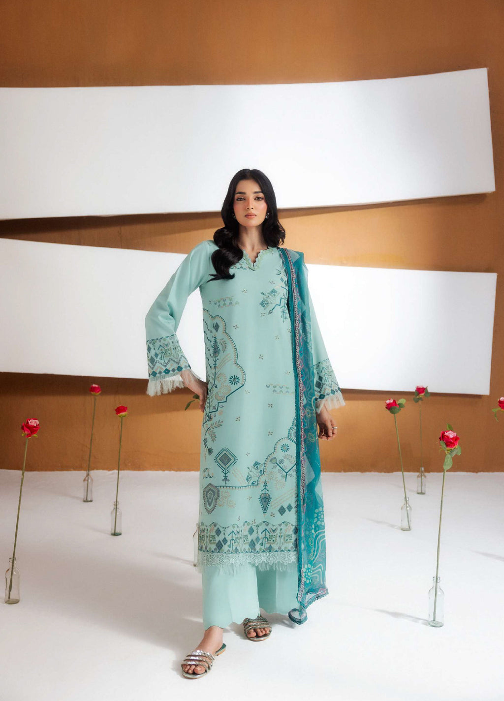 Florent | Zync Embroidered Viscose | FZ-4A